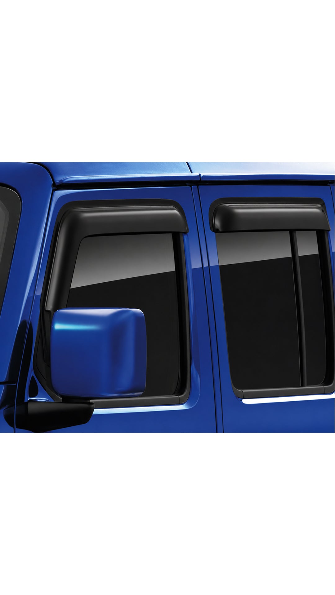 2007-2018 Jeep Wrangler Rubicon Cam Rüzgarlığı Parlak Siyah İthal | 4 Parça Premium Cam Vizörü