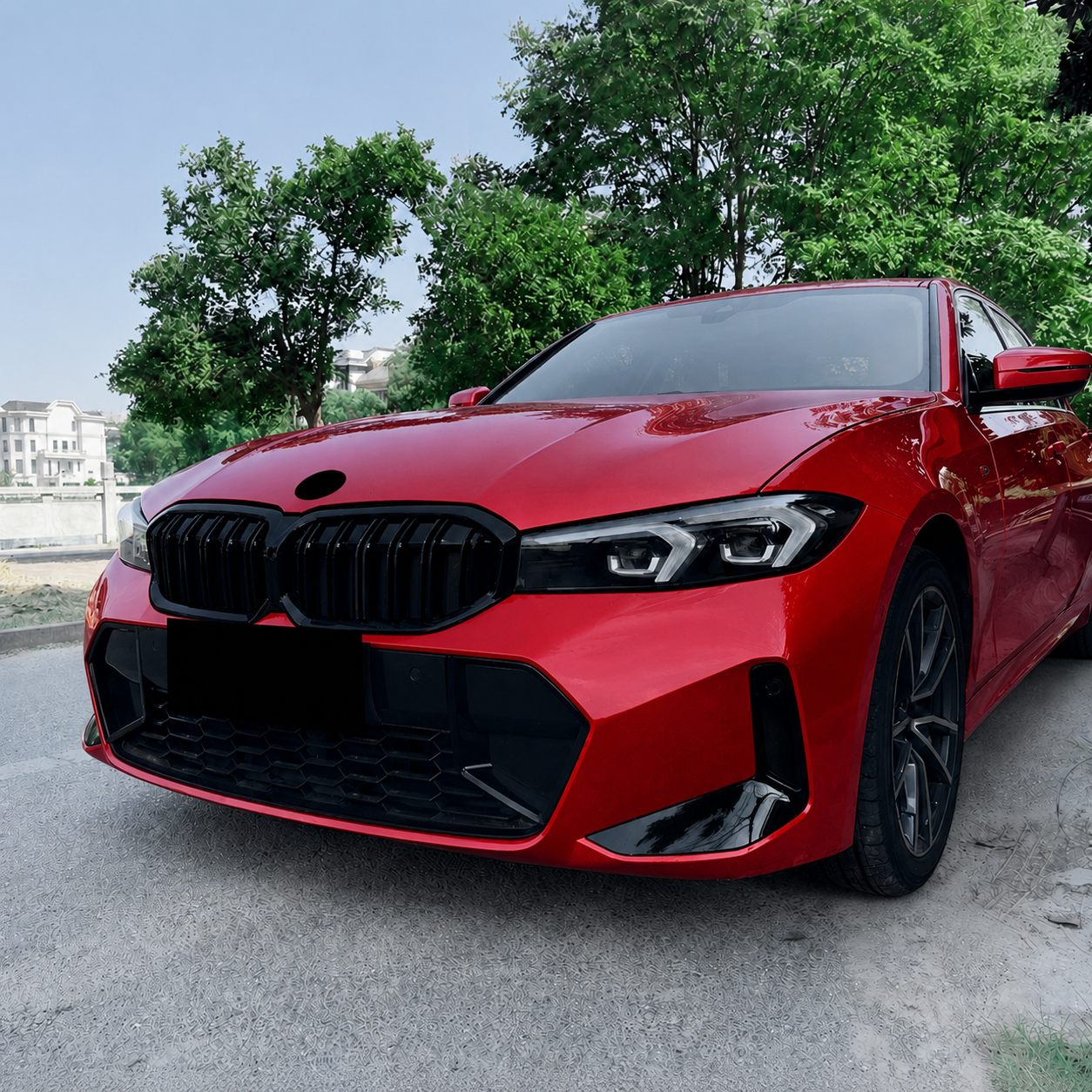BMW G20 LCI 2022 ve Sonrası Çift Çizgili Ön Panjur İthal Piano Black