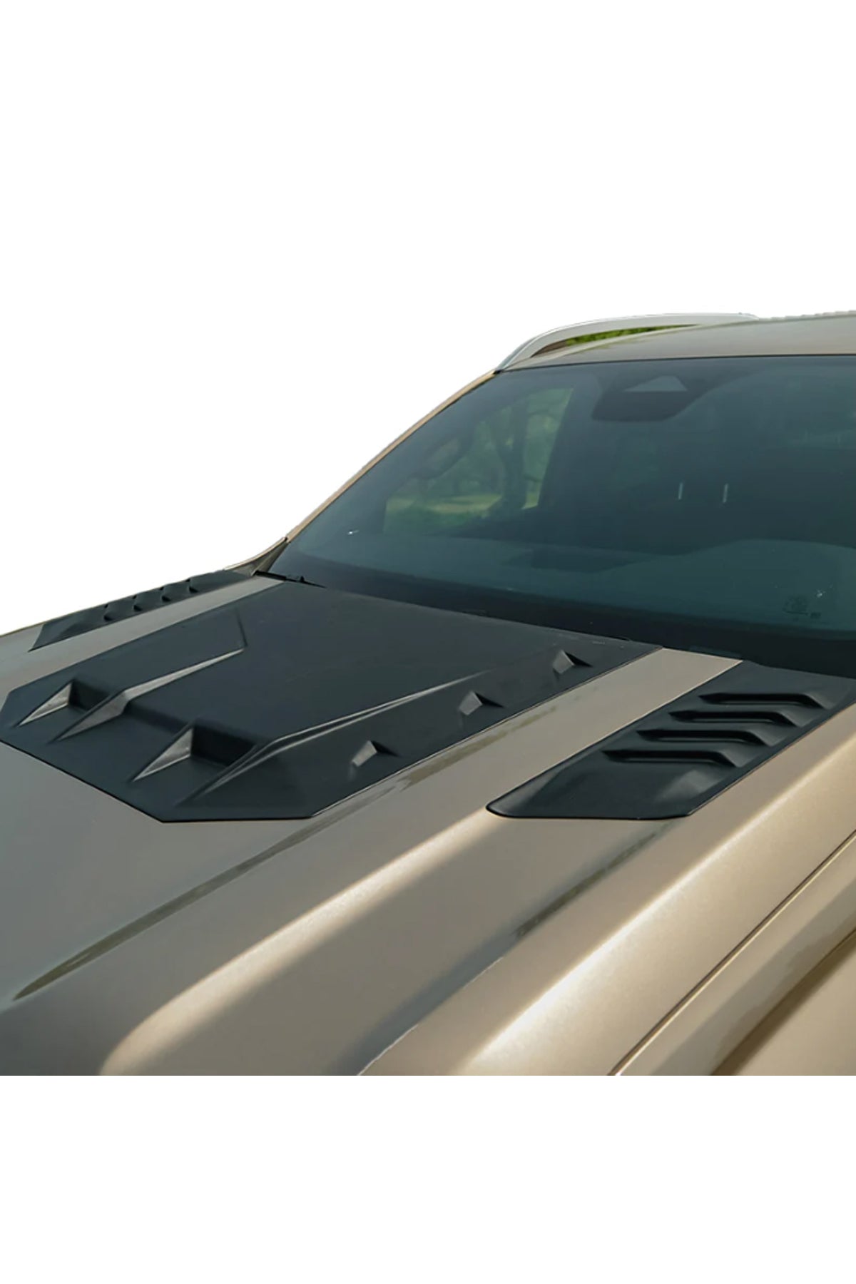 Volkswagen Amarok 2022+ Kaput Scoop Kabartma Kaplama Seti̇ 3 Parça | Mat Si̇yah | Yeni̇ Kasa Uyumlu