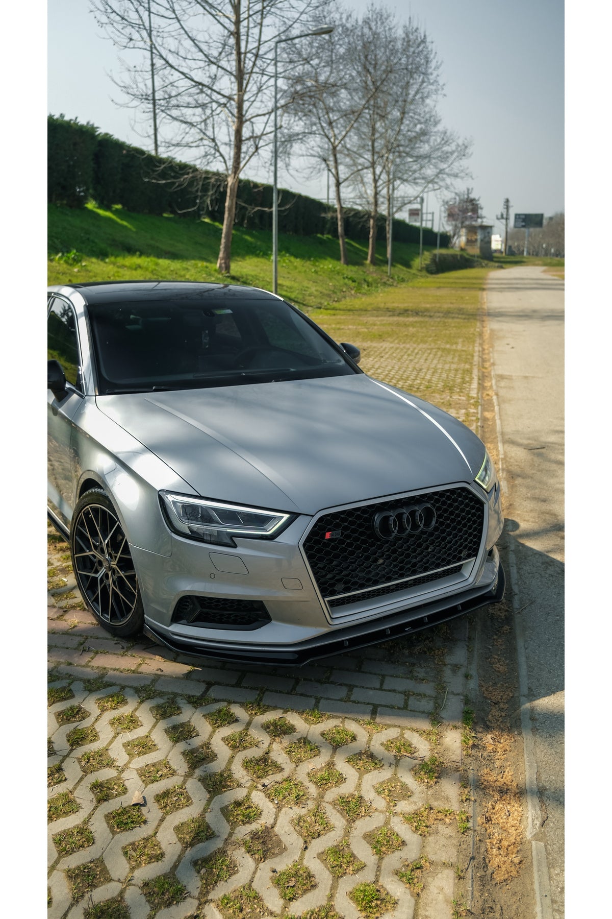Audi A3 8V Sedan 2016-2020 Komple Body Kit Seti | Ön Lip + Yan Marşpiyel + Difüzör + Flap + Bagaj Spoilerı
