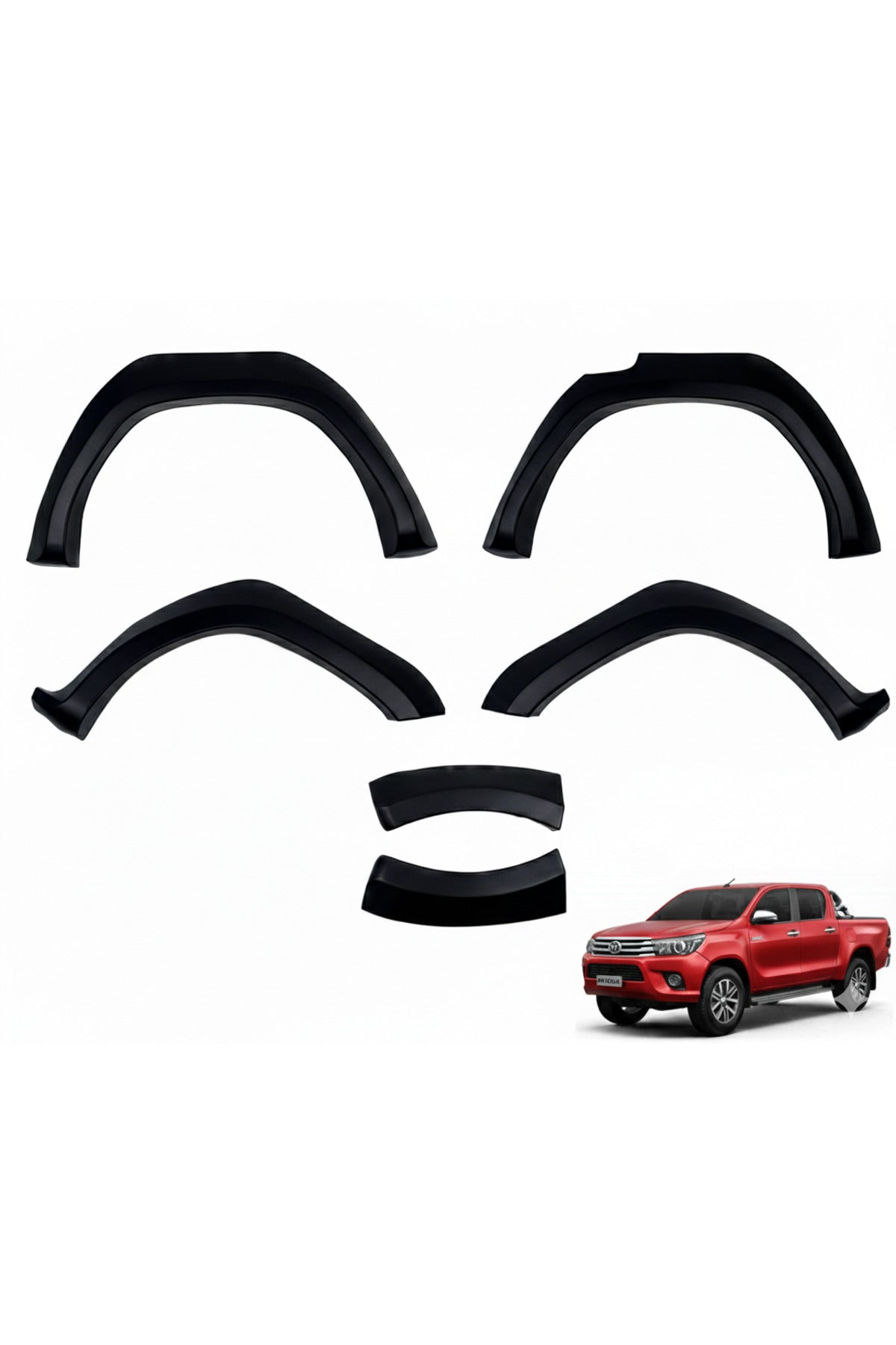 2015-2020 Toyota Hilux Çamurluk Dodik Kaplama Kabartma Koruma 6 Parça Oem İthal