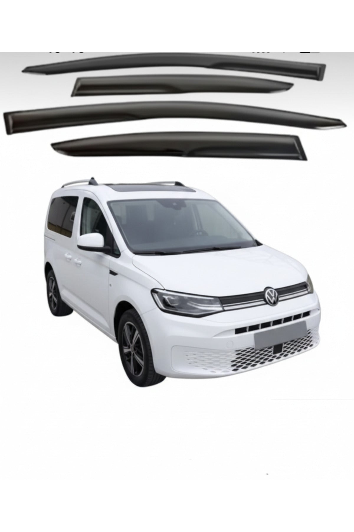 2021+ Volkswagen Caddy Cam Rüzgarlığı 4 Parça Set