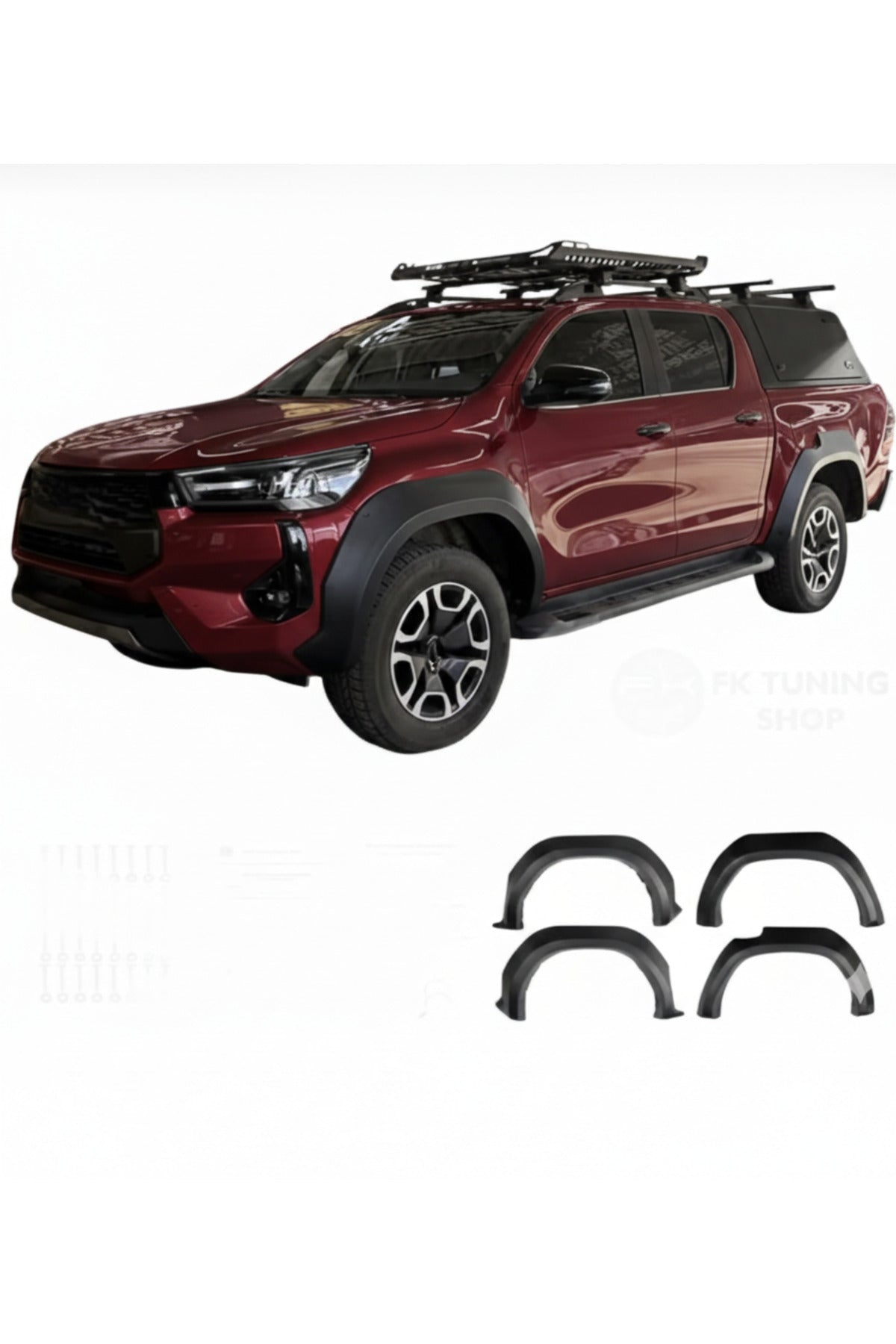 2020+ Toyota Hilux Çamurluk Dodik Kaplama Kabartma Koruma Seti 4 Parça
