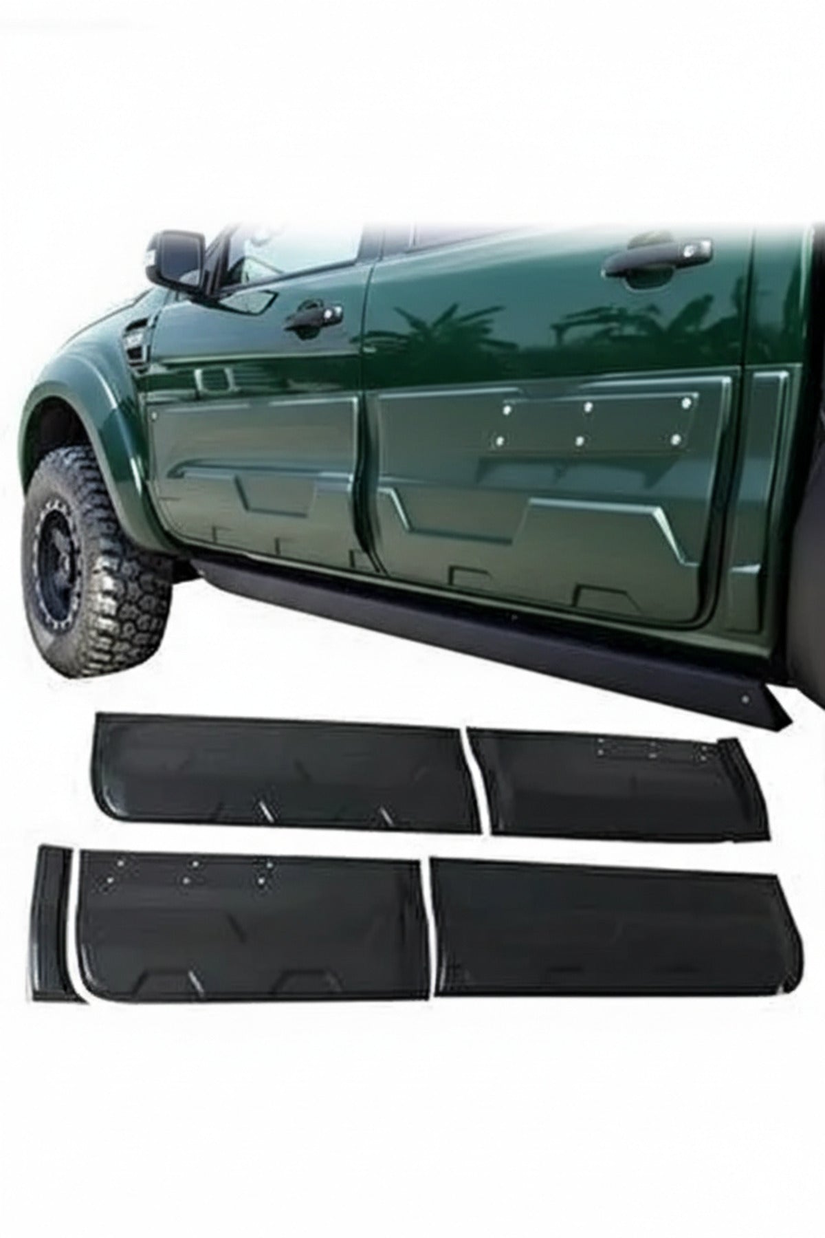 Ford Ranger T6 T7 T8 Jumbo Kapi Gövde Kaplama Kabartma Koruma Si̇yah