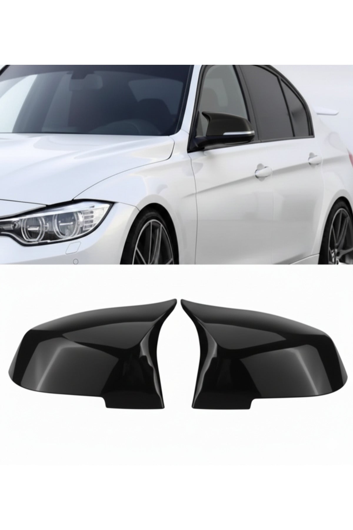 2014-2020 Bmw 4 Seri̇si̇ F32 Yarasa Batman Ayna Kapaği Parlak Si̇yah