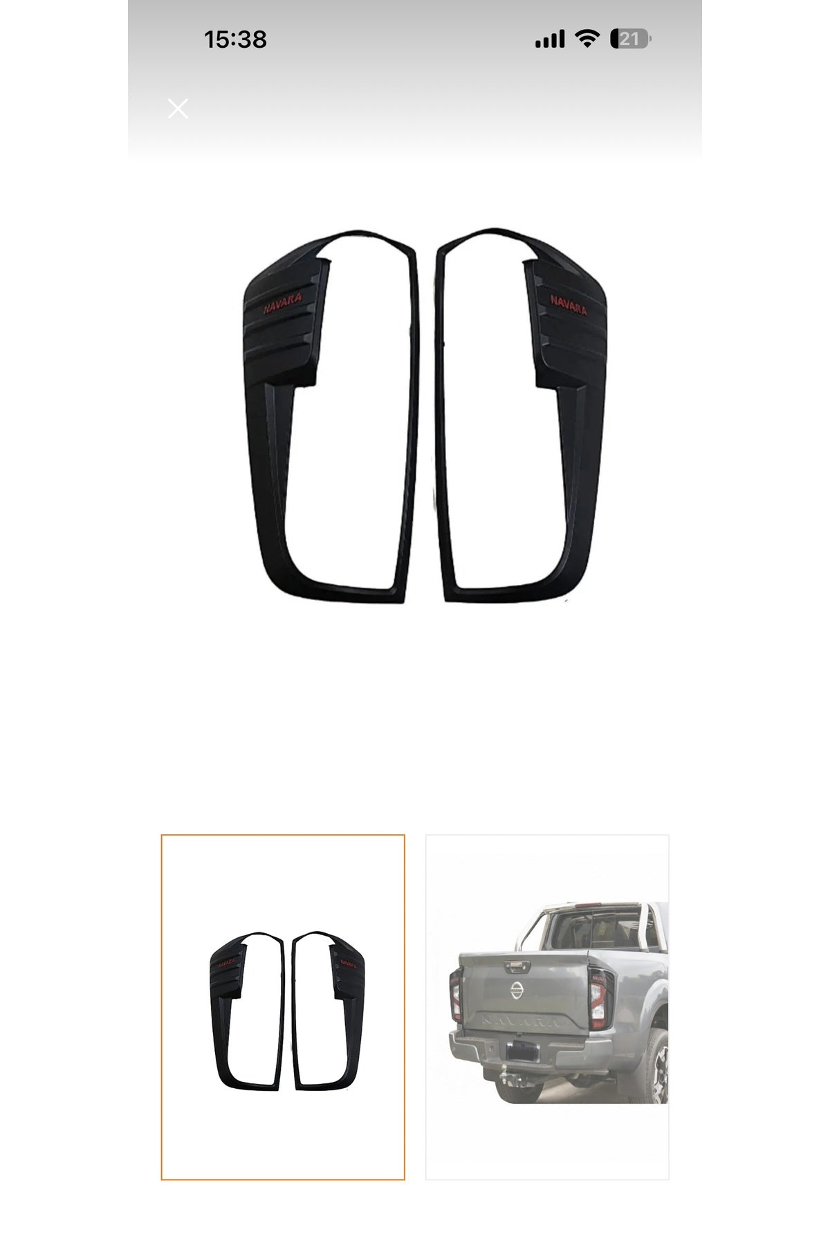 2021 Sonrası Nissan Navara Makyajlı Kasa Stop Çerçevesi Koruma Mat Siyah