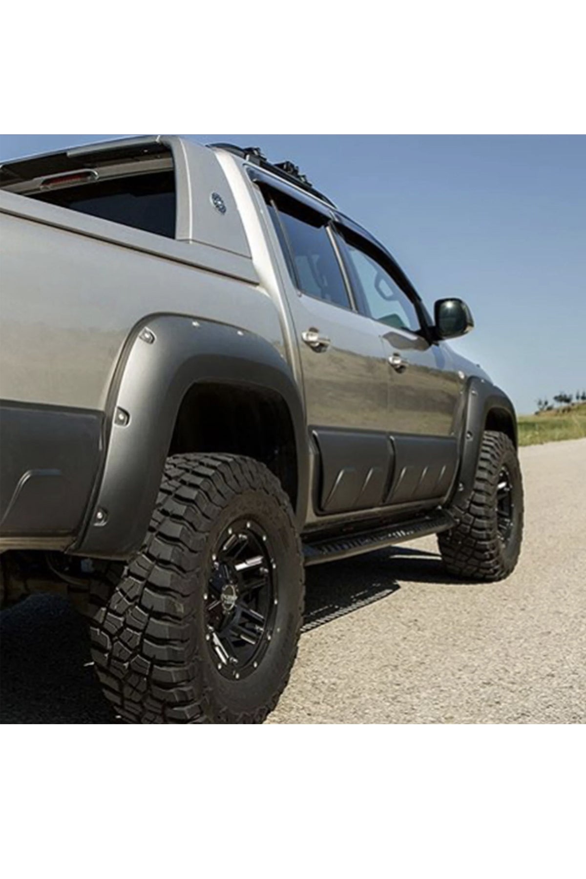 Volkswagen Amarok 2010-2021 Kapı Kaplama Seti 6 Parça | Mat Siyah Kapı Koruma / Yan Kapı Kaplama