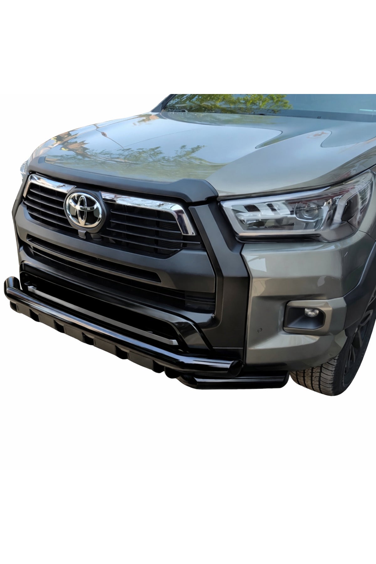 2015+TOYOTA HİLUX ÖN SHARK TAMPON KORUMA DEMİRİ PARLAK SİYAH