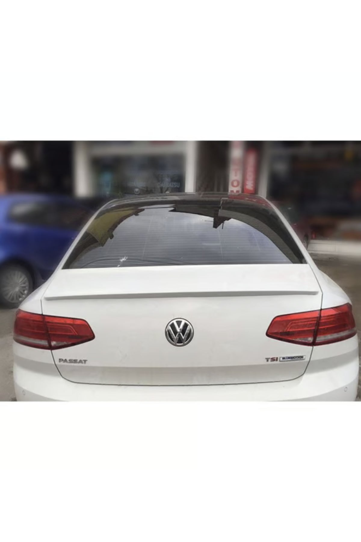 Volkswagen Passat B8 Beyaz Arka Spoiler | Bagaj Üstü Spoiler – Boyalı Beyaz