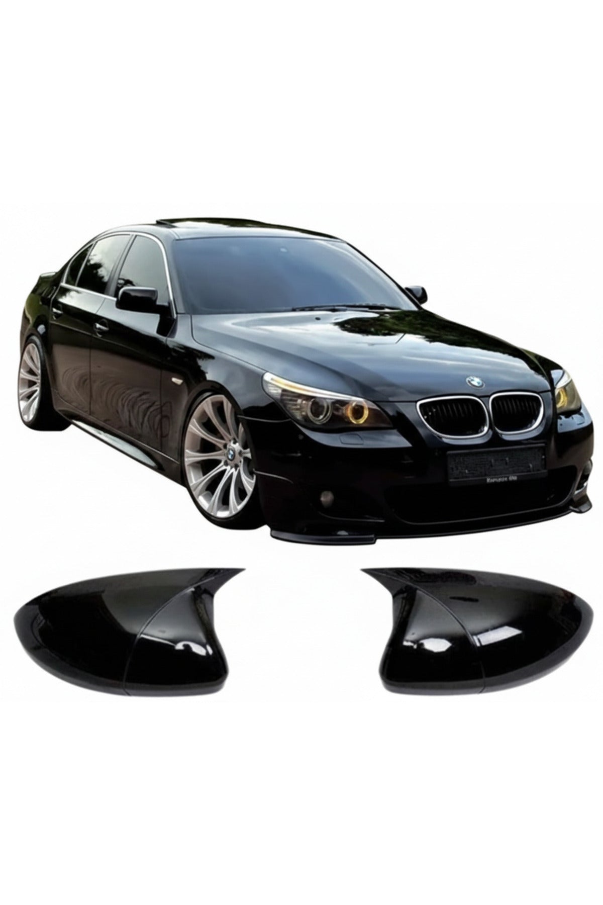 Bmw 5 Seri̇si̇ E60 Batman Yarasa Ayna Kapaği Parlak Si̇yah
