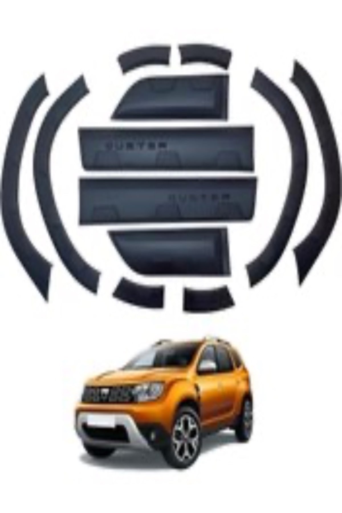 2018+ Dacia Duster 12 Parça Damalı Kaplama Koruma Kabartma Dodik
