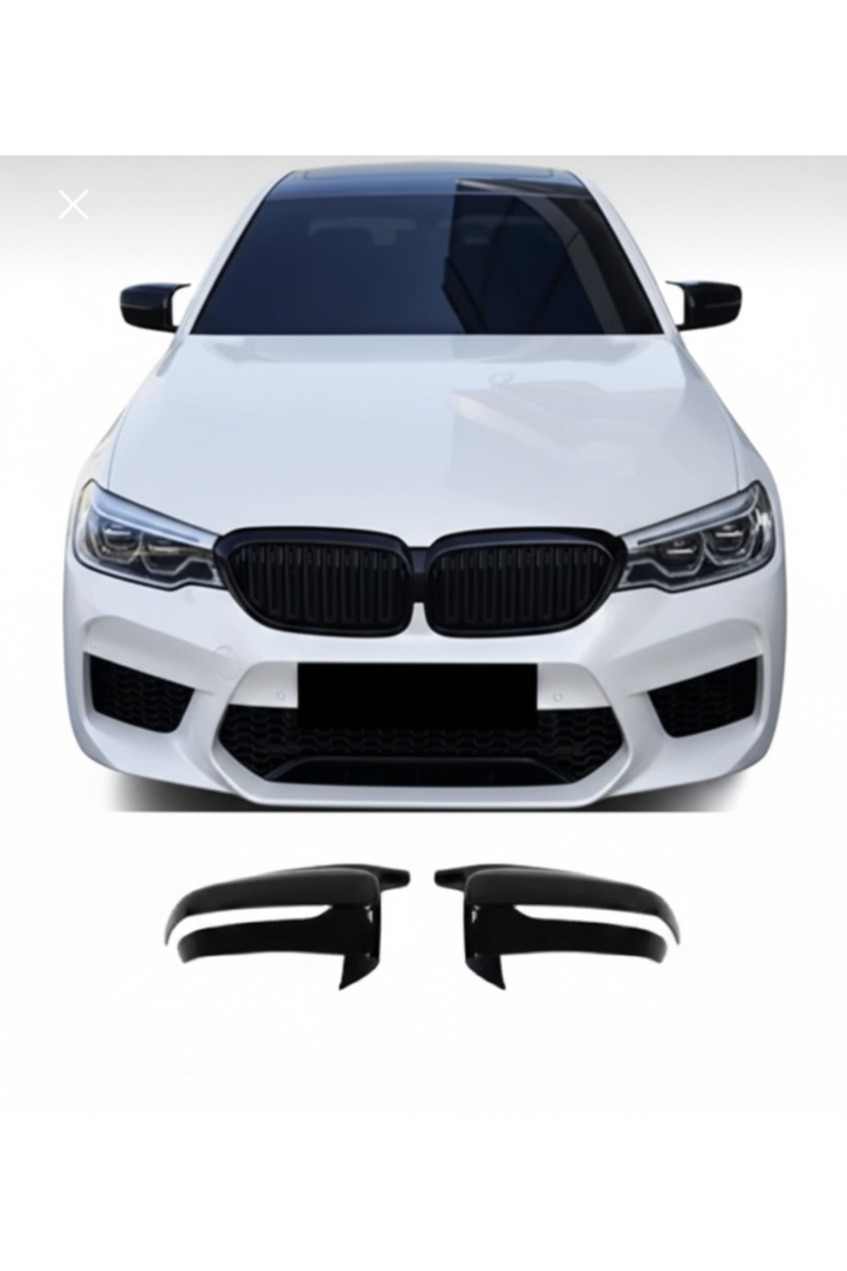 2019+ Bmw 5 Serisi G30 Yarasa Ayna Kapak Parlak Siyah