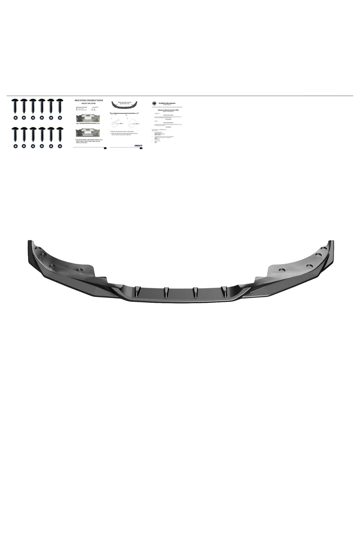 Bmw 4 Serisi G22 2020+ Ön Lip Parlak Siyah Sport Ön Tampon Lipi Body Kit Ön Alt Lip Spoiler