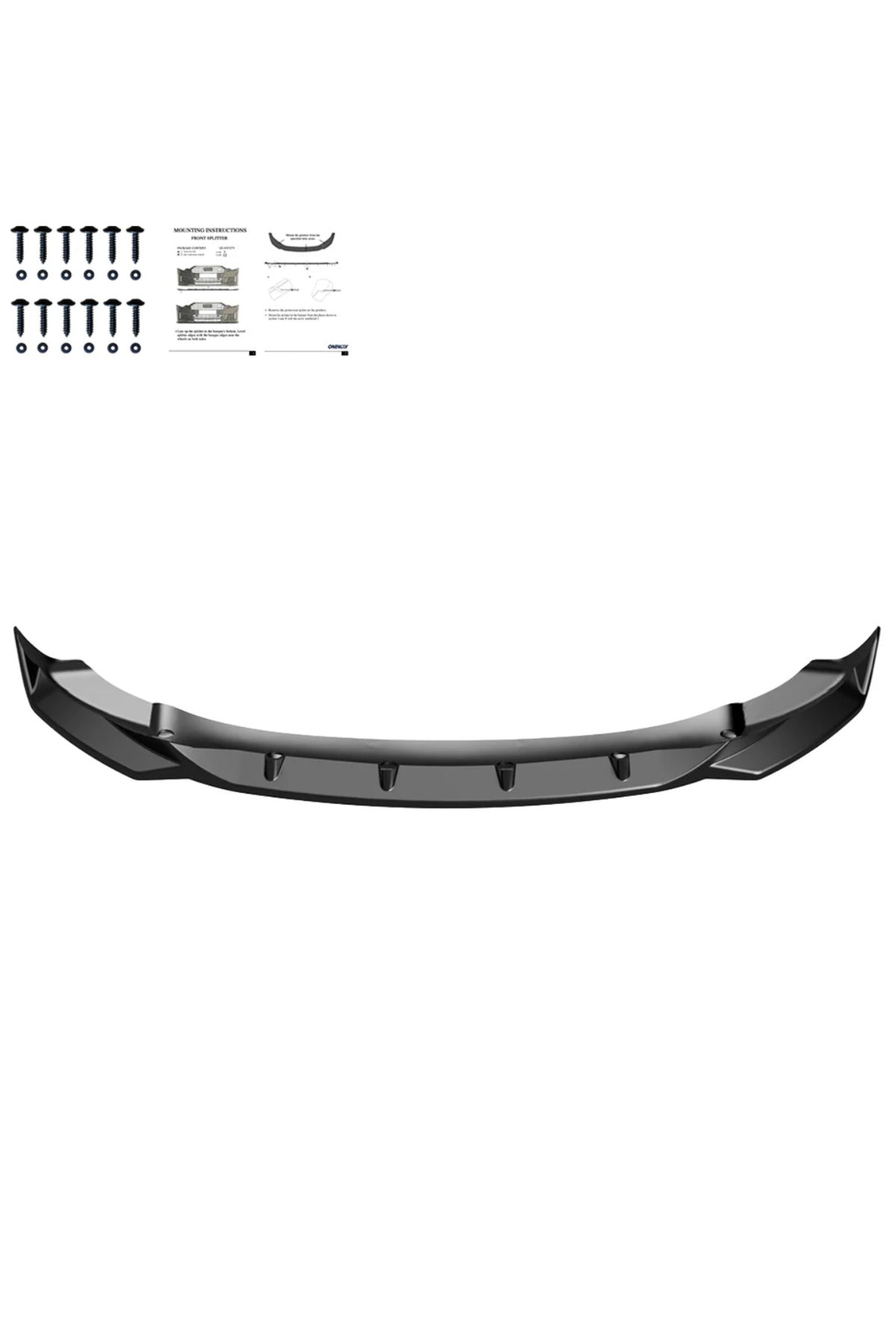 Tesla Model Y 2020-2025 Ön Lip Piano Black Ön Tampon Alt Eki