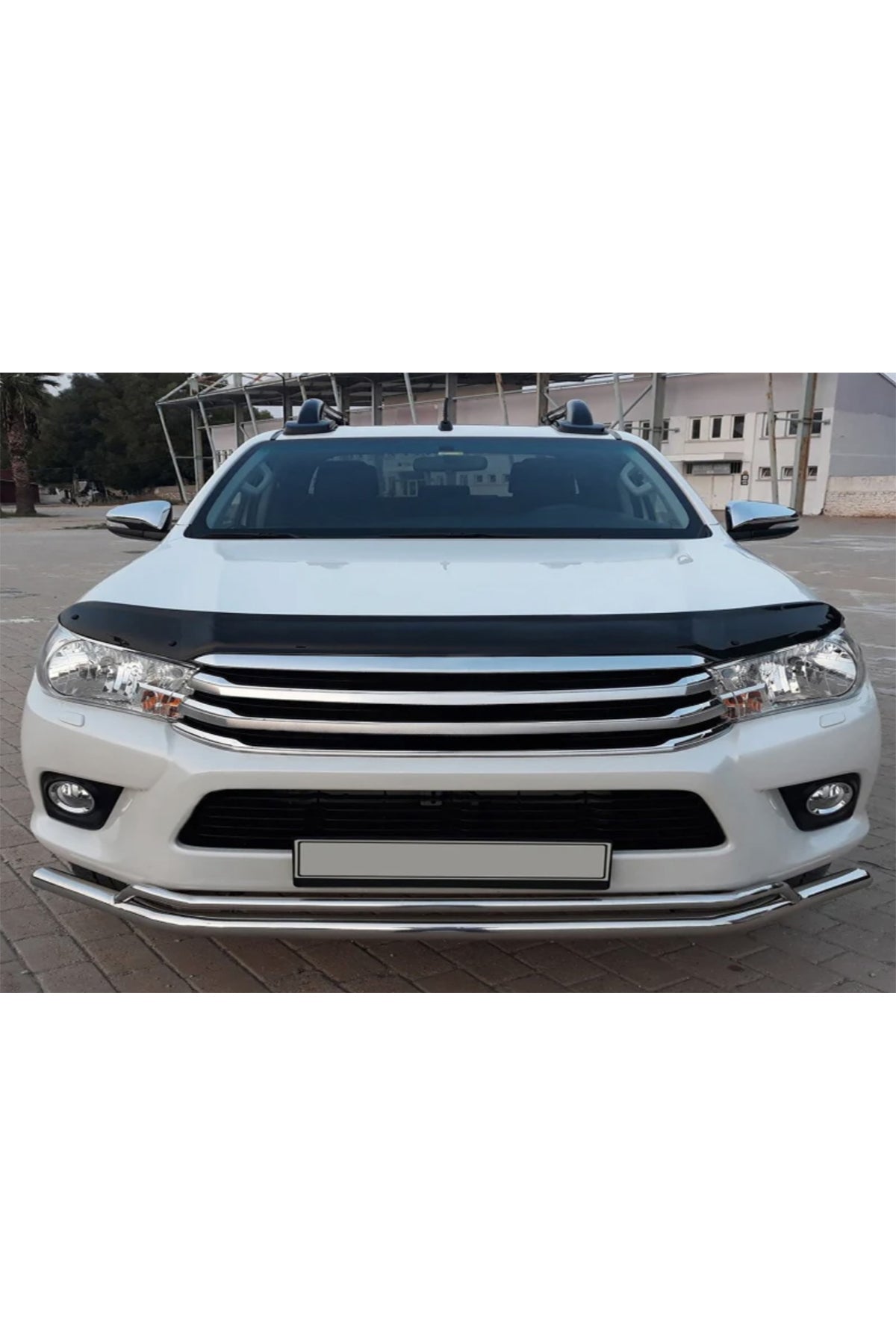 Toyota Hilux 2015-2020 Kaput Rüzgarlığı (Hood Deflector) | Piano Black Kaput Koruma Siperliği