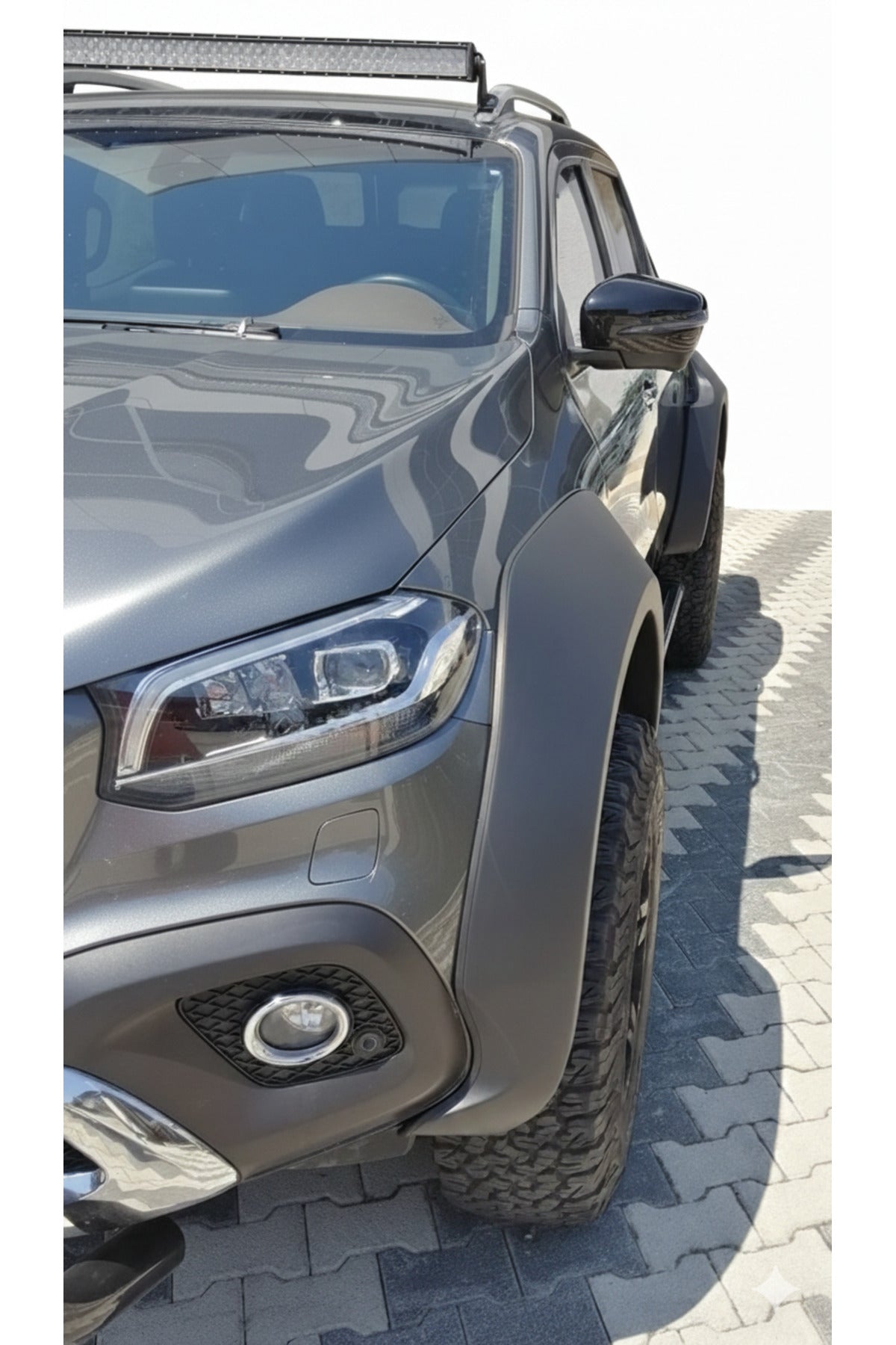 2017 Ve Üzeri̇ Mercedes X Class Jumbo Çamurluk Kaplama Kabartma Koruma Seti̇ Çi̇ft Depo