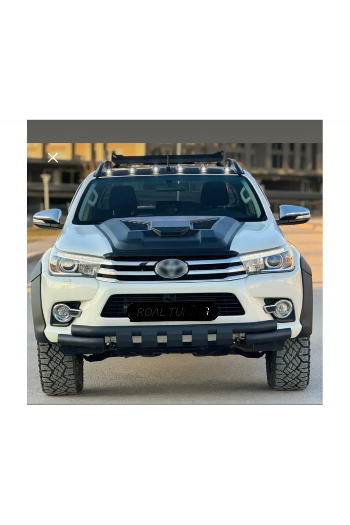 Toyota Hilux 2015-2020 Kaput Scoop Kaplama | Kaput Üstü Hava Girişi Görünümlü Sport Kaplama – Siyah