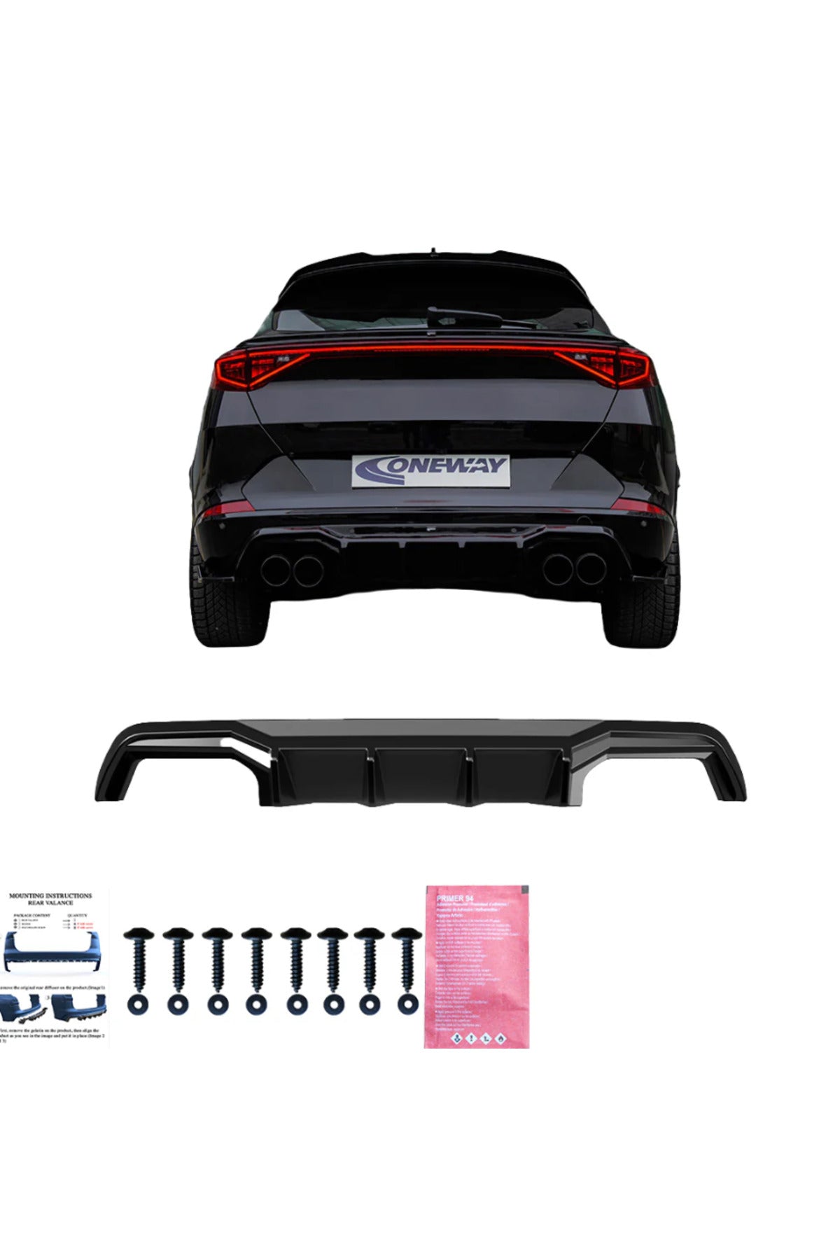 Cupra Formentor 2024+ Arka Difüzör Piano Black Difüzör Eki