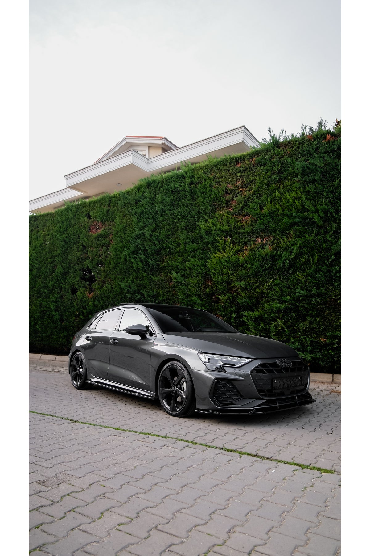 2025+ Audi A3 S Line Yan Marşpiyel Seti Piano Black ABS | Yan Etek - TMZ Garage