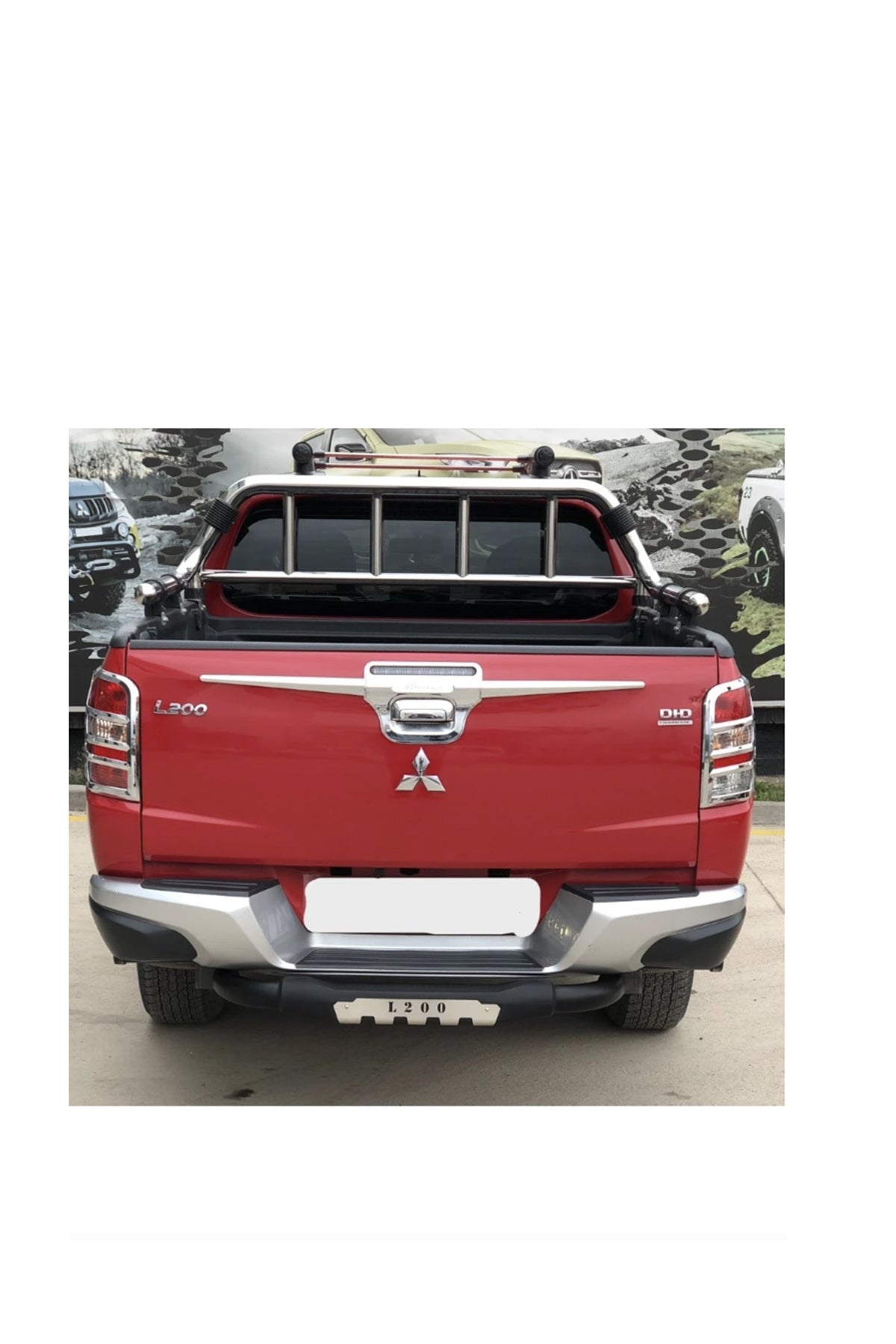 Mitsubishi L200 2007-2022 Arka Tampon Koruma Demiri | Arka Koruma Barı – Siyah
