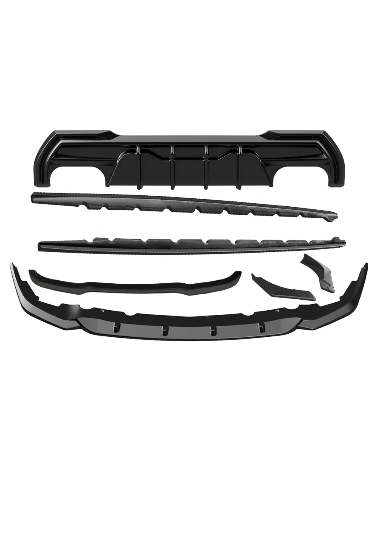 Bmw 1 Serisi F40 2019+ M Paket Body Kit Seti Ön Lip Marşpiyel Difüzör Spoiler Flap