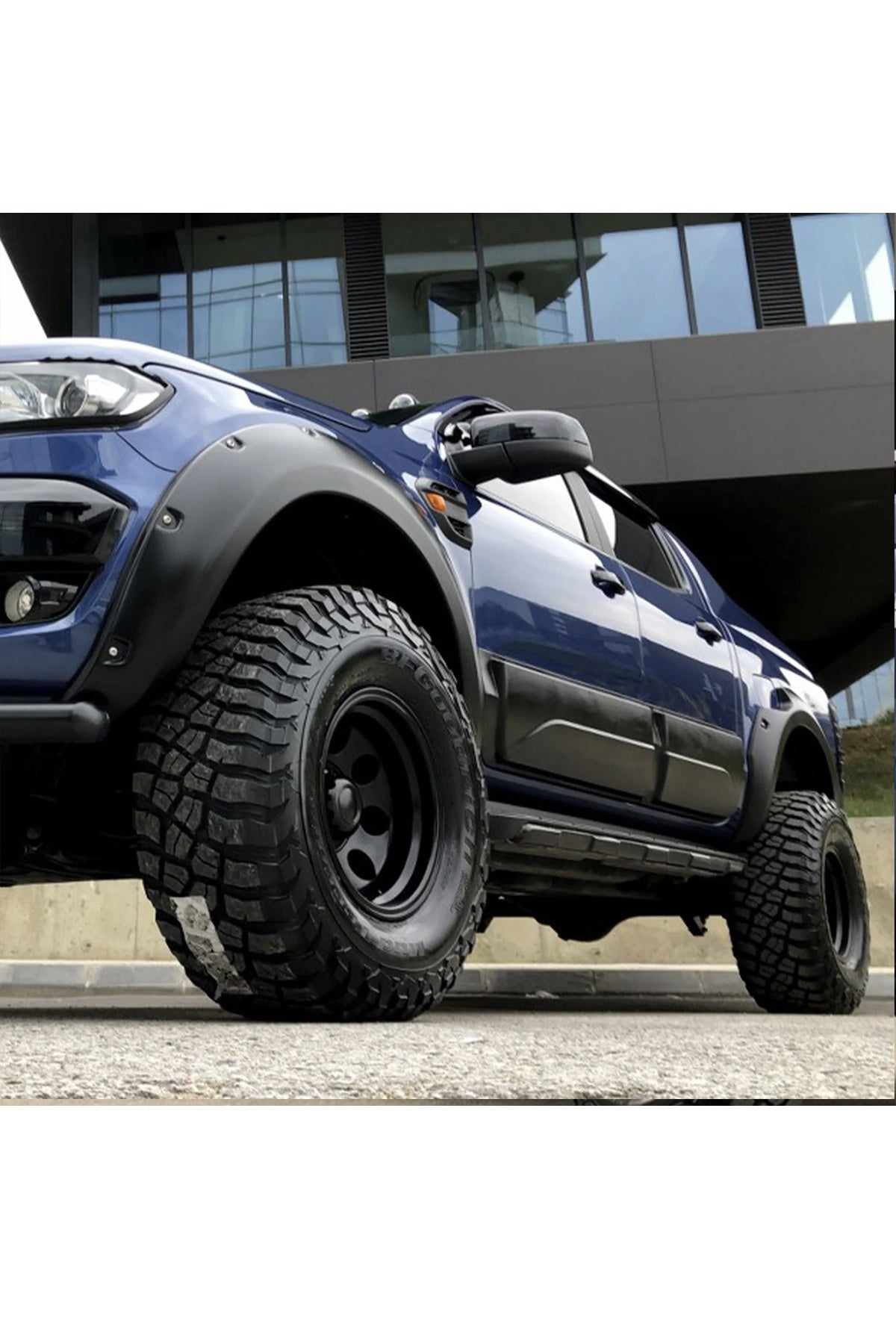 Ford Ranger T6 T7 T8 2012-2022 Kapı Kaplama Seti | Yan Kapı Koruma – Mat Siyah