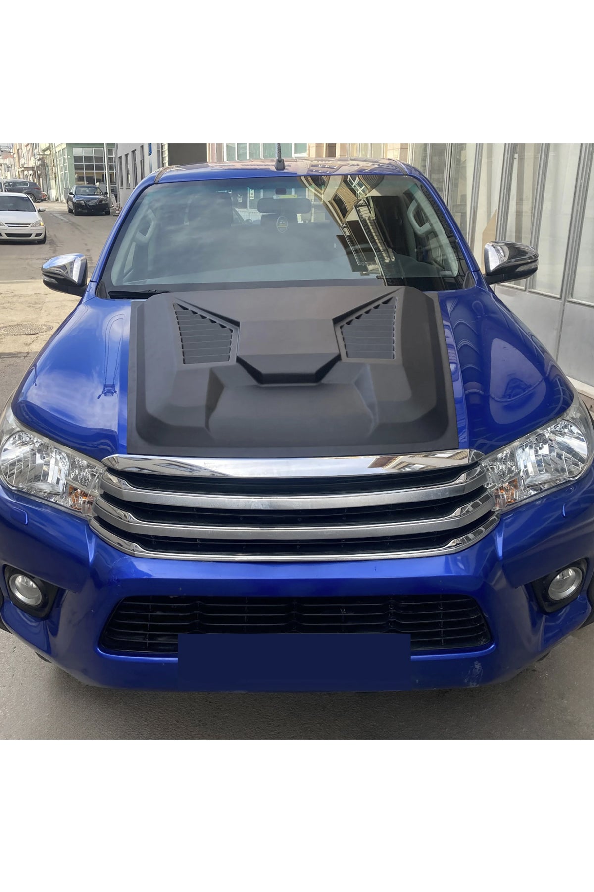 Toyota Hilux 2015-2020 Kaput Scoop Kaplama | Kaput Üstü Hava Girişi Görünümlü Sport Kaplama – Siyah