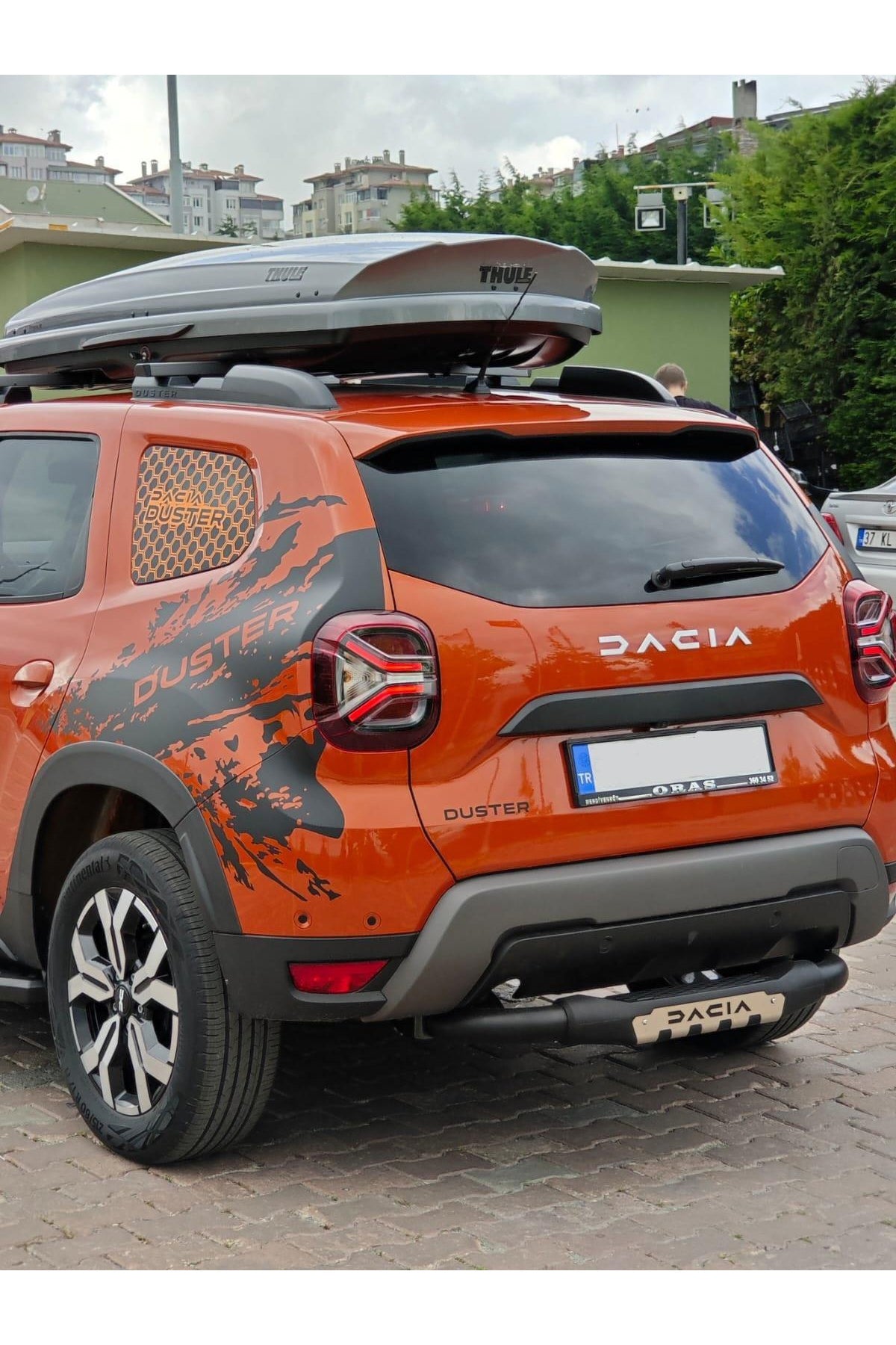 Dacia Duster 2010+ Arka Tampon Koruma Demi̇ri̇ Si̇yah | Duster Yazili | Off-Road