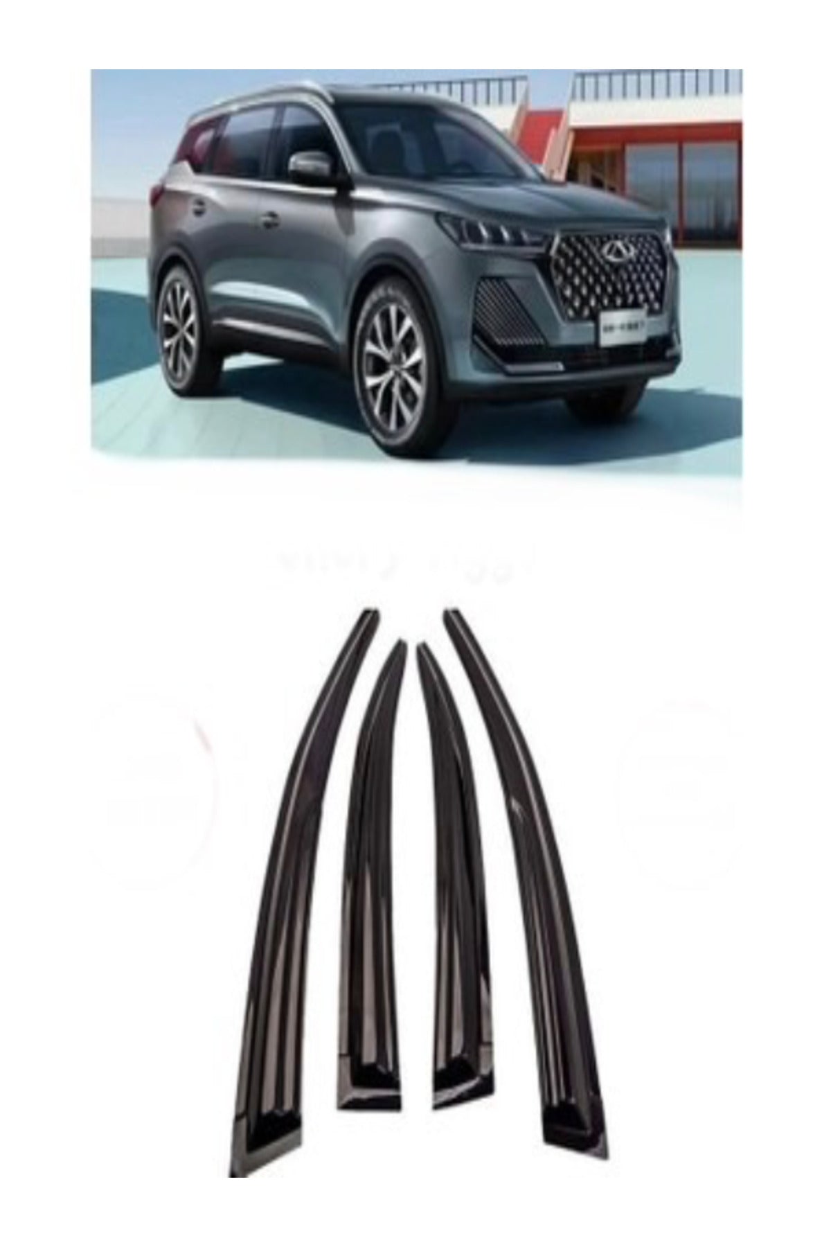 2023+ Chery Ti̇ggo 7 Pro Cam Rüzgarliği Parlak Si̇yah