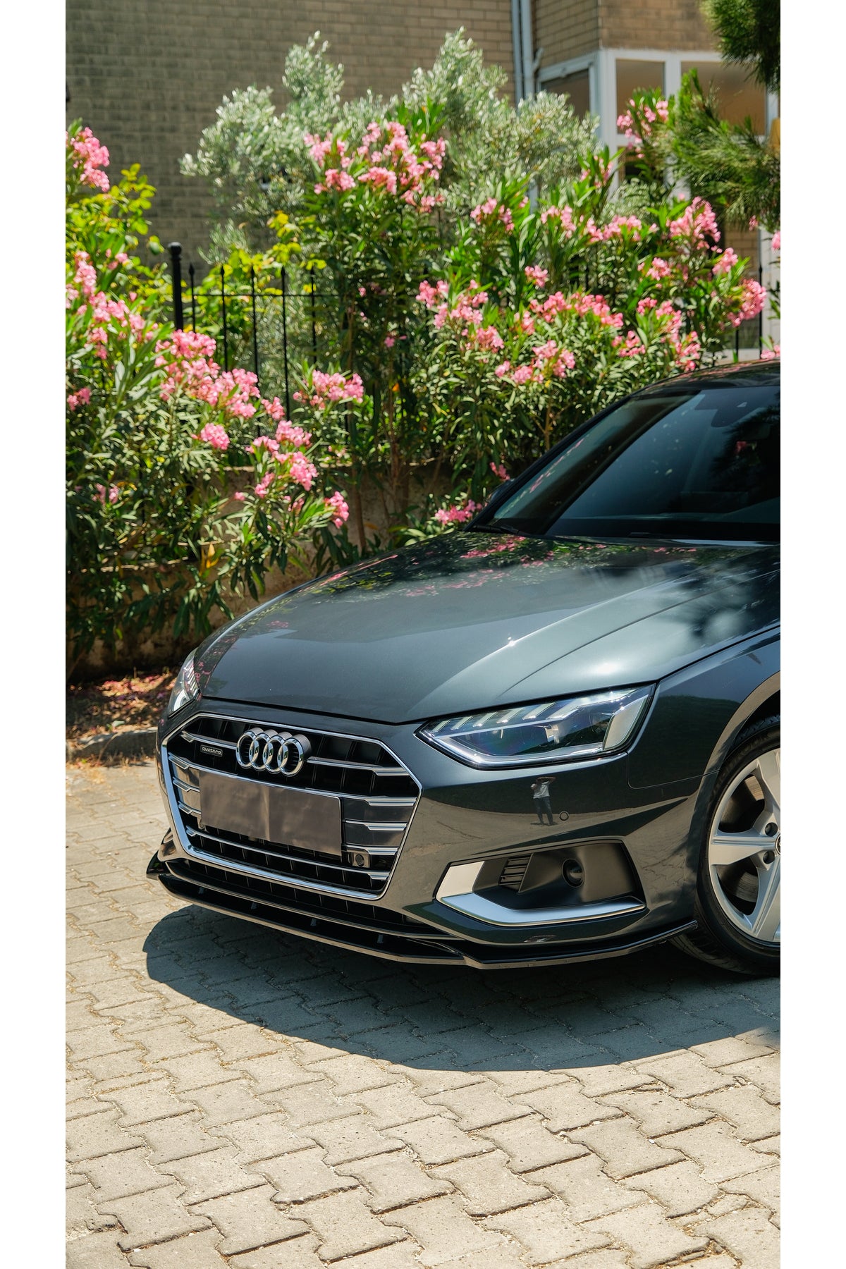 Audi A4 Ön Lip 2019-2024 | Standart / Advanced / Business Uyumlu Parlak Siyah Ön Tampon Eki