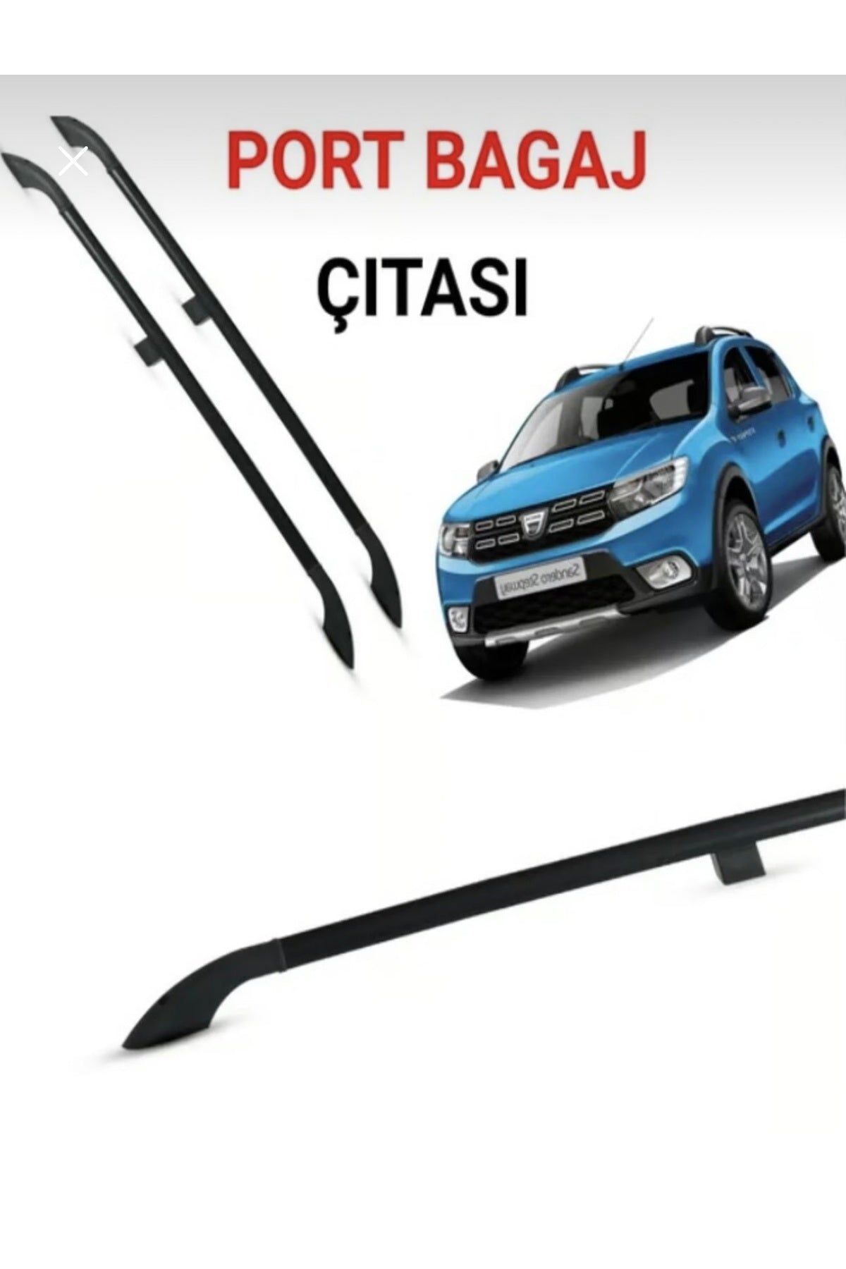 2013 Ve Üzeri Dacia Sandero Stepway 2 Tavan Çıtası Siyah