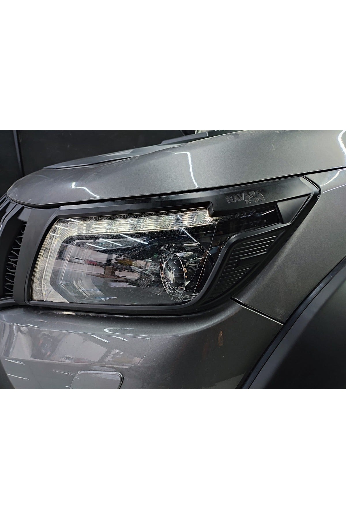 2015-2021 Nissan Navara Np300 Far Çerçevesi Koruma Kaplama Mat Siyah