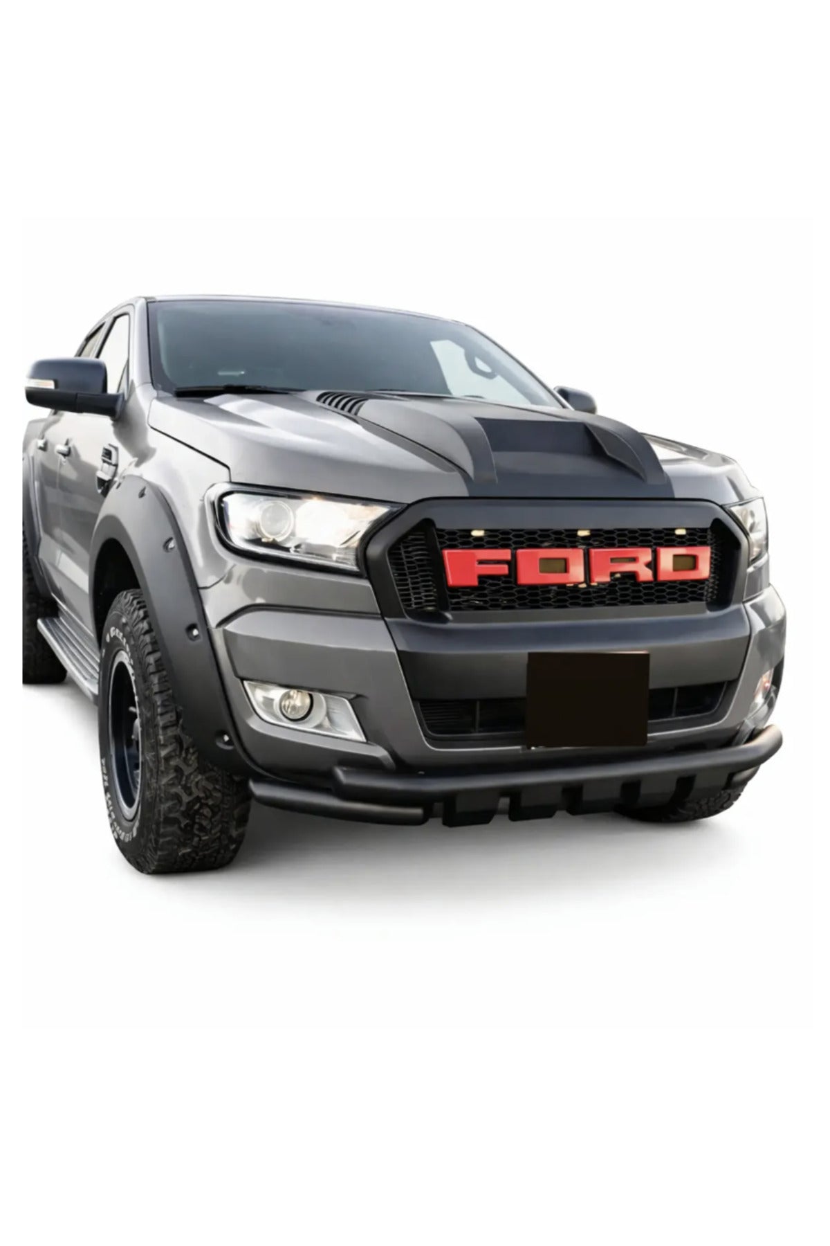 Ford Ranger T6 T7 T8 2012-2022 Shark Ön Tampon Koruma Demiri Siyah Off-Road Ön Koruma Barı - TMZ Garage