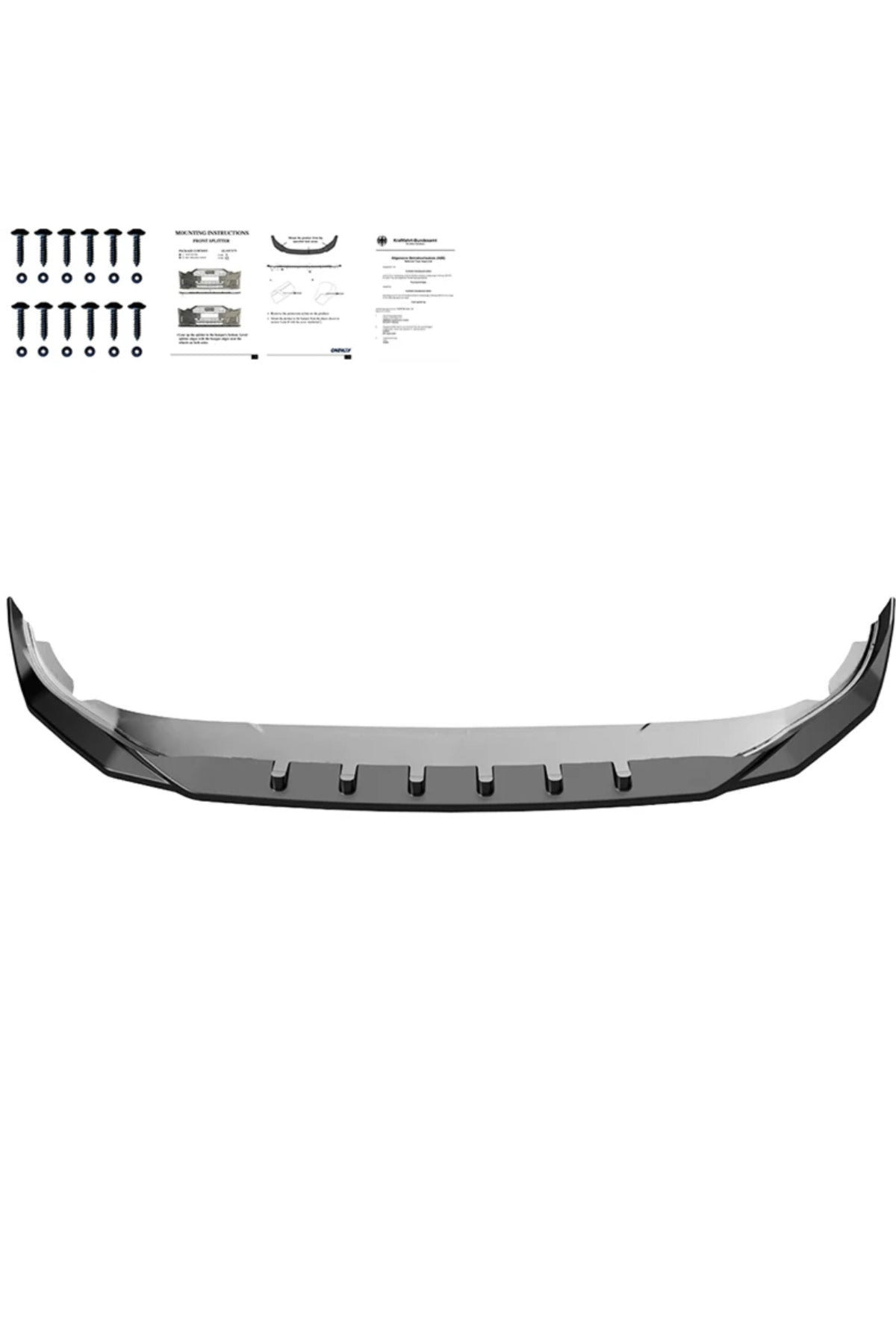 Volkswagen Golf 8 Ön Lip 2019-2024 | Life - Style - Impression Uyumlu Parlak Siyah Ön Tampon Eki