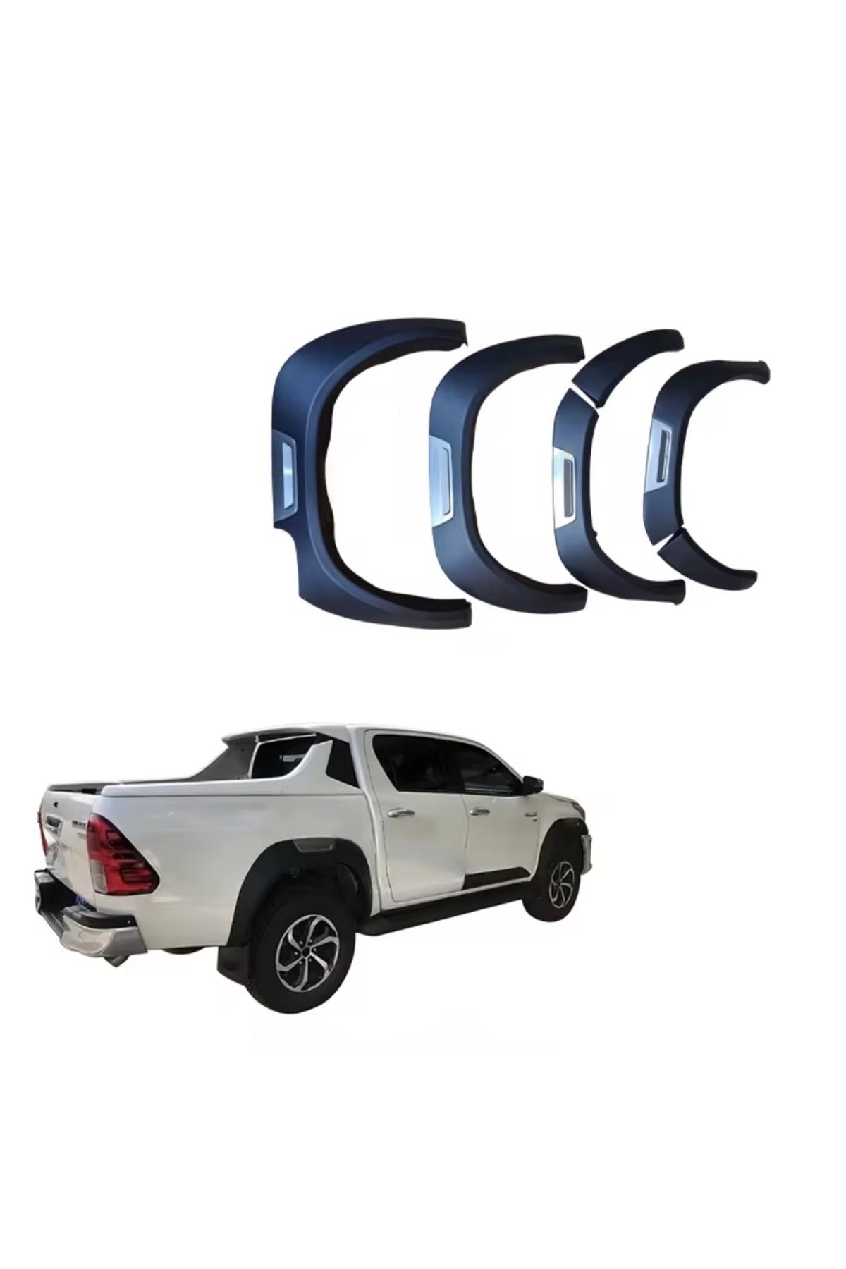 2021+ Toyota Hilux Çamurluk Dodik Uzun Model Kabartma Kaplama Koruma Off Road İthal - TMZ Garage