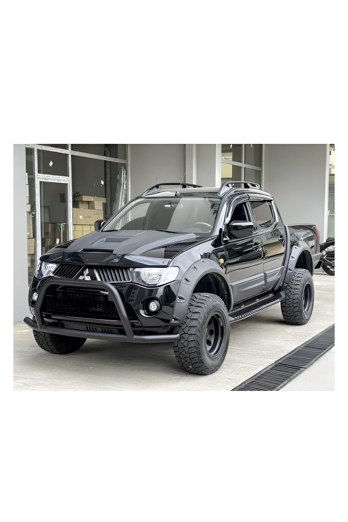 Mitsubishi L200 2007-2014 Dakar Dodik Seti | Mat Siyah Vida Görünümlü Çamurluk Dodik (Fender Flare)
