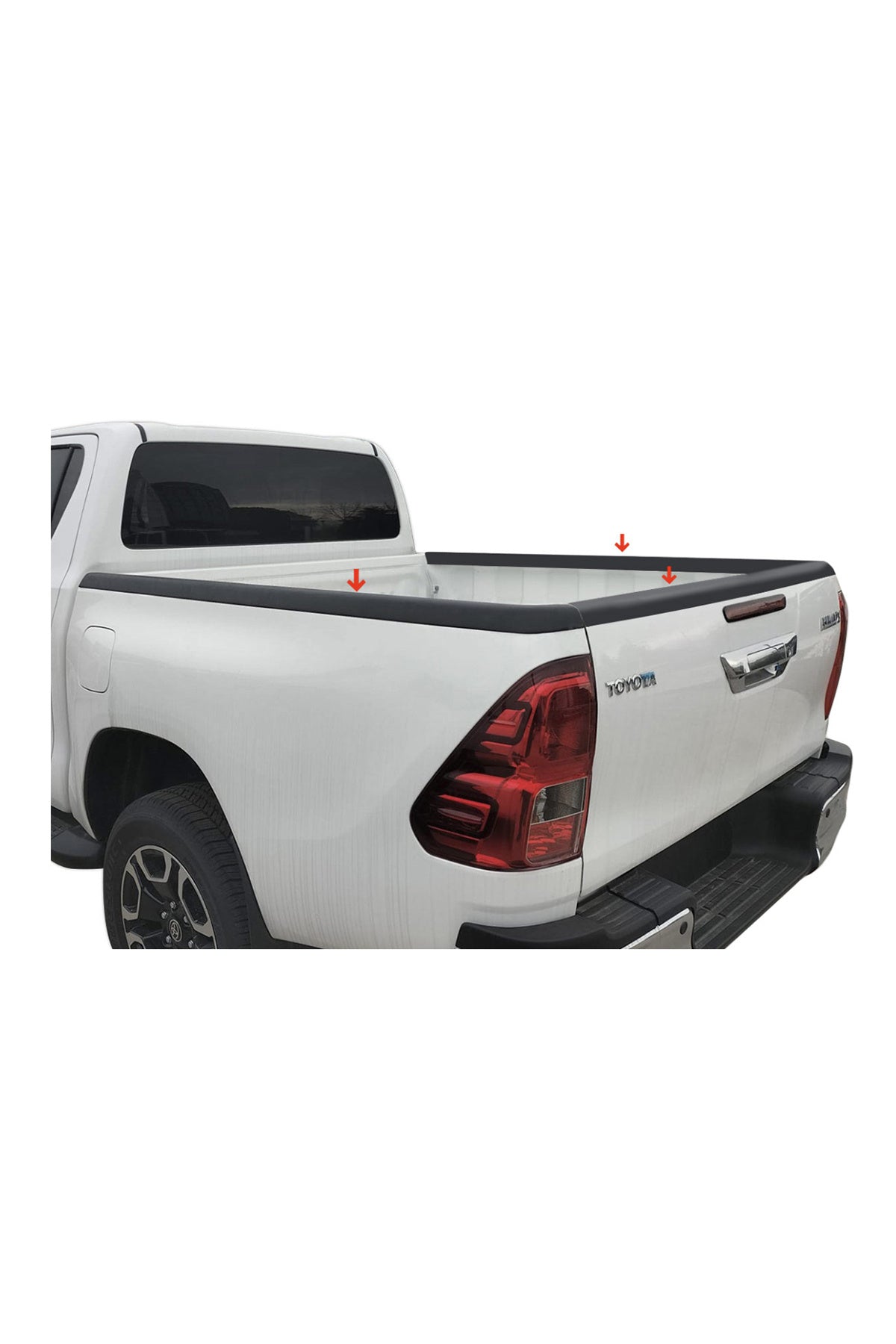 Toyota Hilux 2015-2020 Kasa Kenar Koruma 3 Parça | Mat Siyah Kasa Üst Kenar Koruma Kaplama