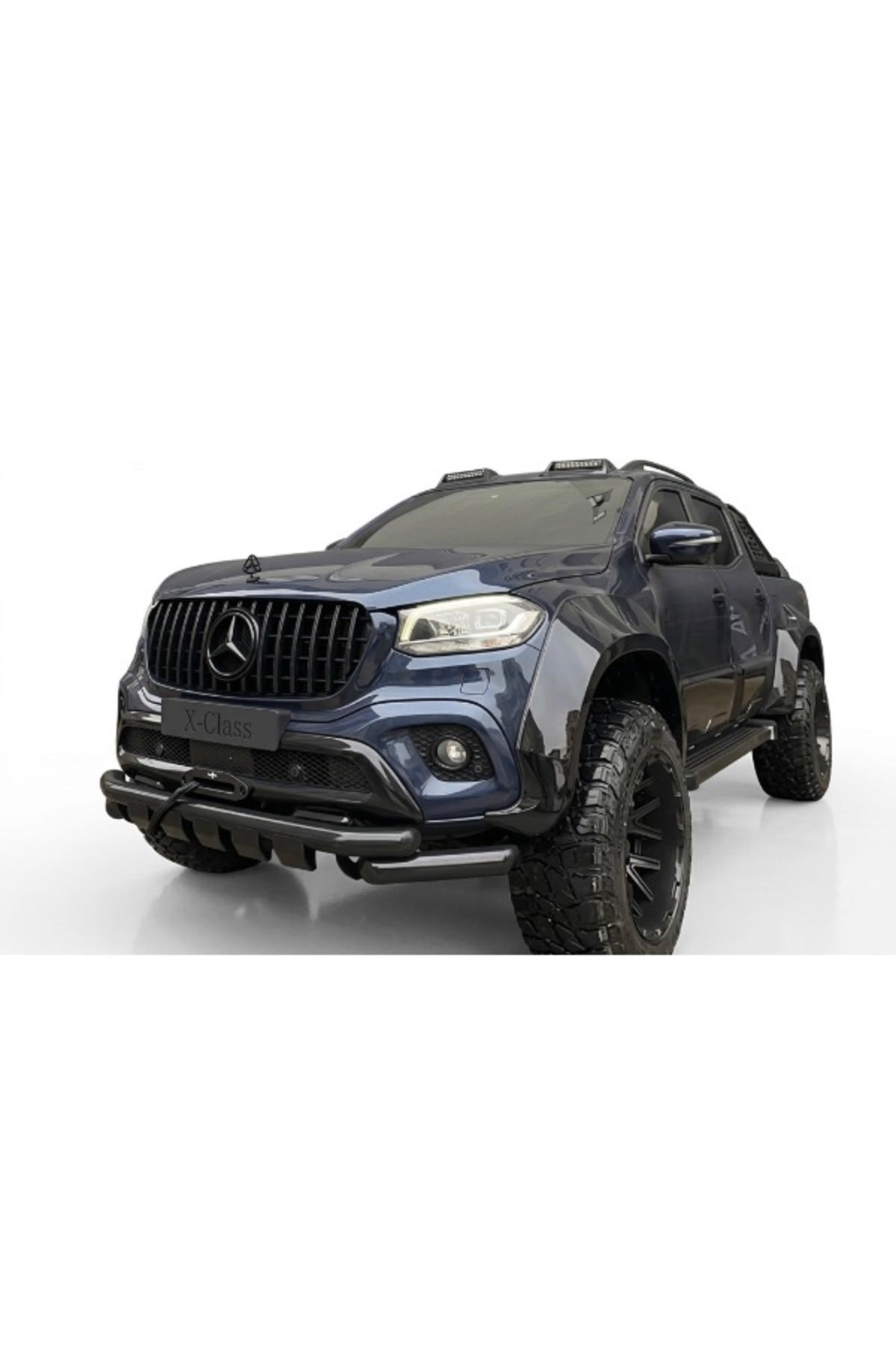 2018+MERCEDES X-CLASS ÖN TAMPON SHARK KORUMA DEMİRİ PARLAK SİYAH