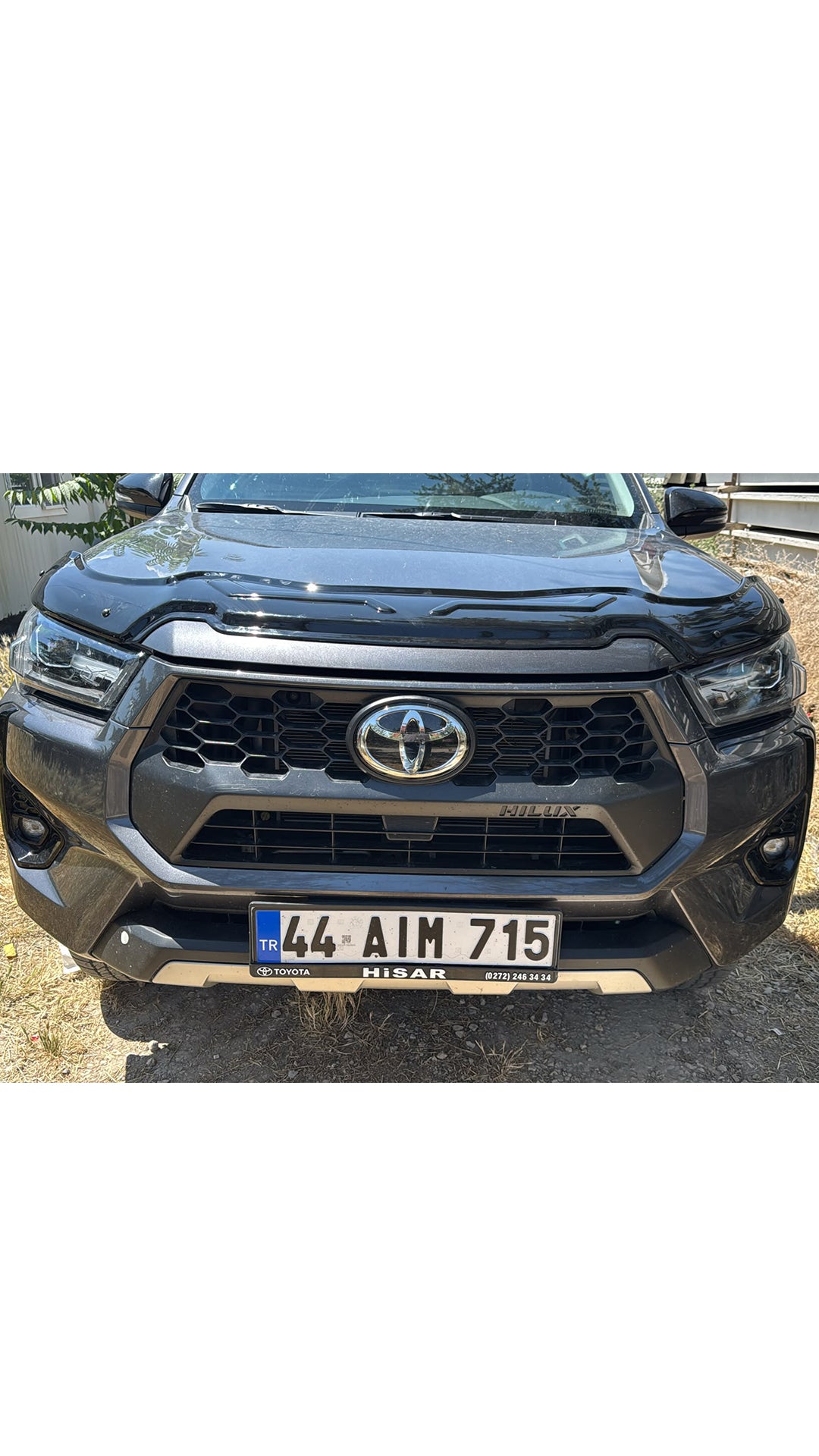 Toyota Hilux 2021+ Yarasa Kaput Rüzgarlığı (Hood Deflector) | Kaput Koruma Siperliği – Siyah
