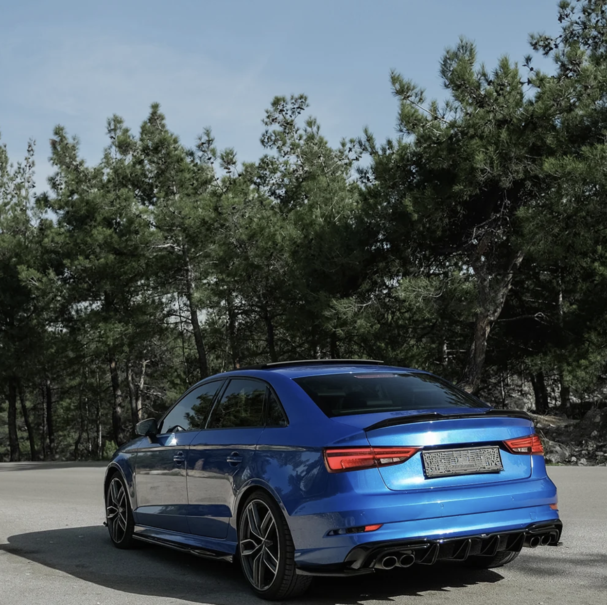 AUDI S3 Sedan 8V Makyajlı Kasa 2016-2020 Uyumlu Arka Difüzör