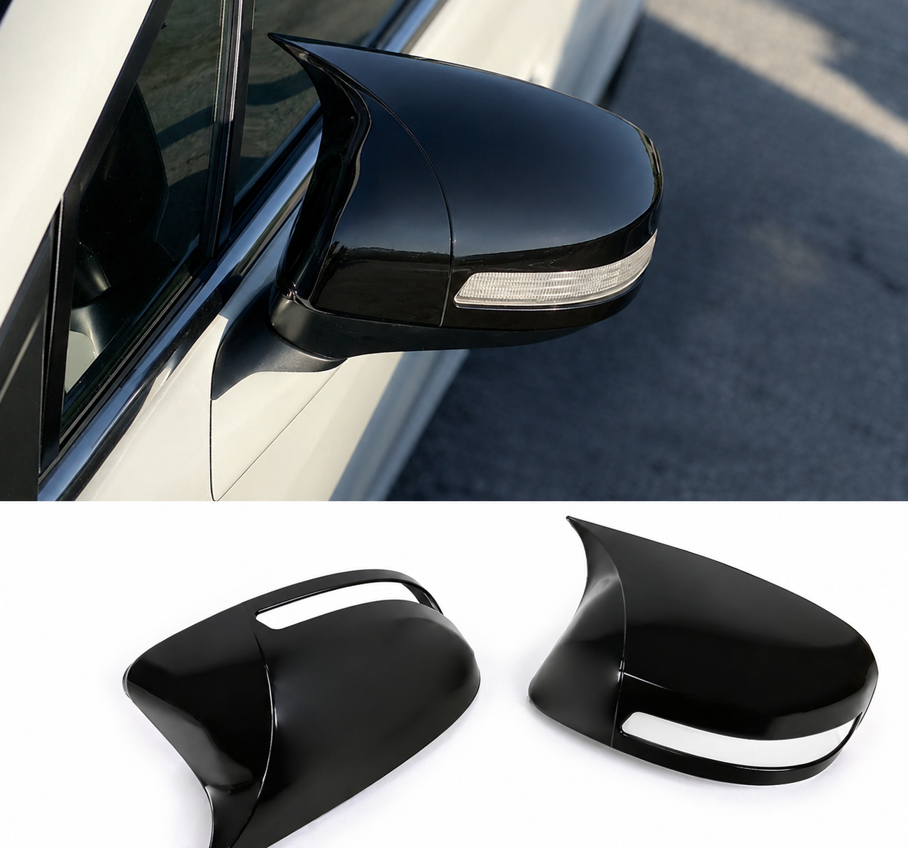 Honda Civic FB7 2012-2016 Batman Yarasa Ayna Kapağı Parlak Siyah Sportif Yan Ayna Kaplaması