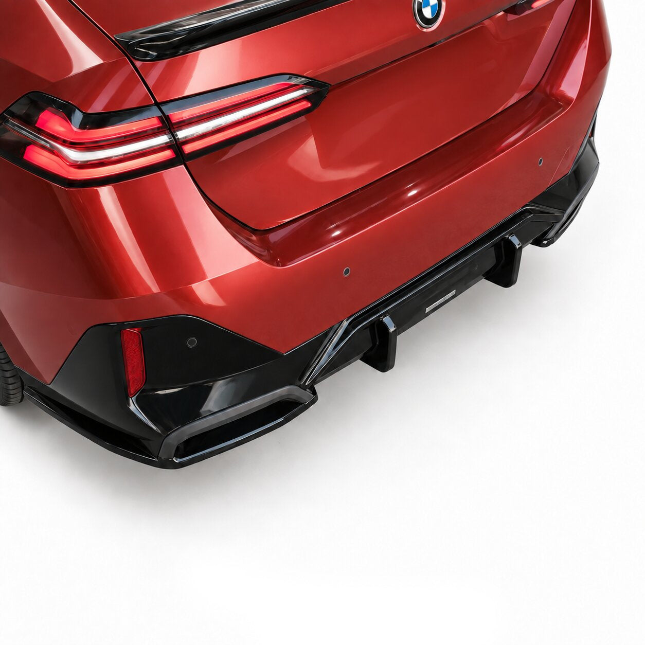 BMW 5 Serisi G60 M Paket 2023+ Parlak Siyah Arka Difüzör | Sportif Arka Tampon Eki