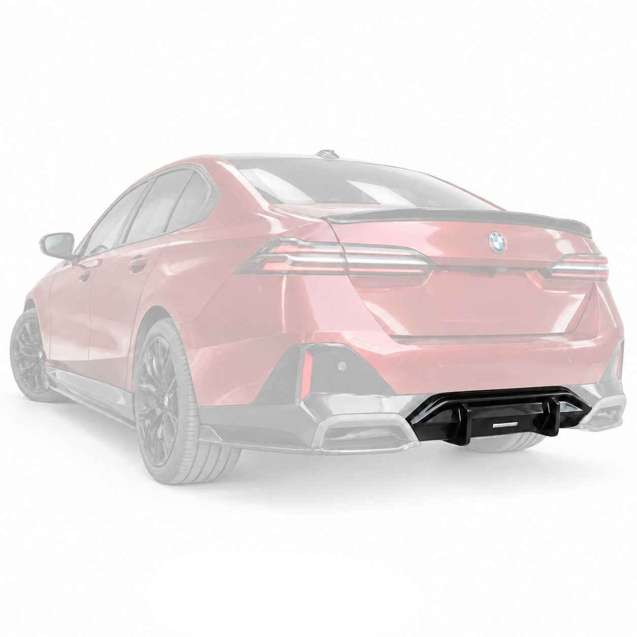 BMW 5 Serisi G60 M Paket 2023+ Parlak Siyah Arka Difüzör | Sportif Arka Tampon Eki