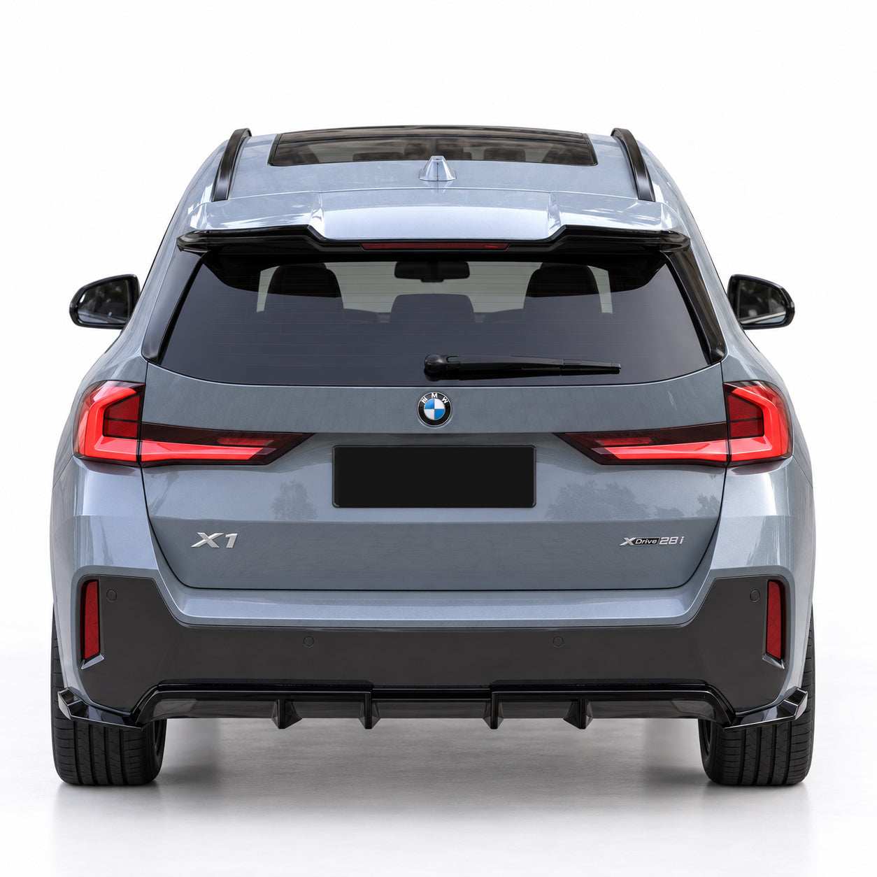 BMW X1 U11 M Sport 2022+ Parlak Siyah Body Kit Seti | Ön Lip Difüzör Flap Spoiler Marşpiyel
