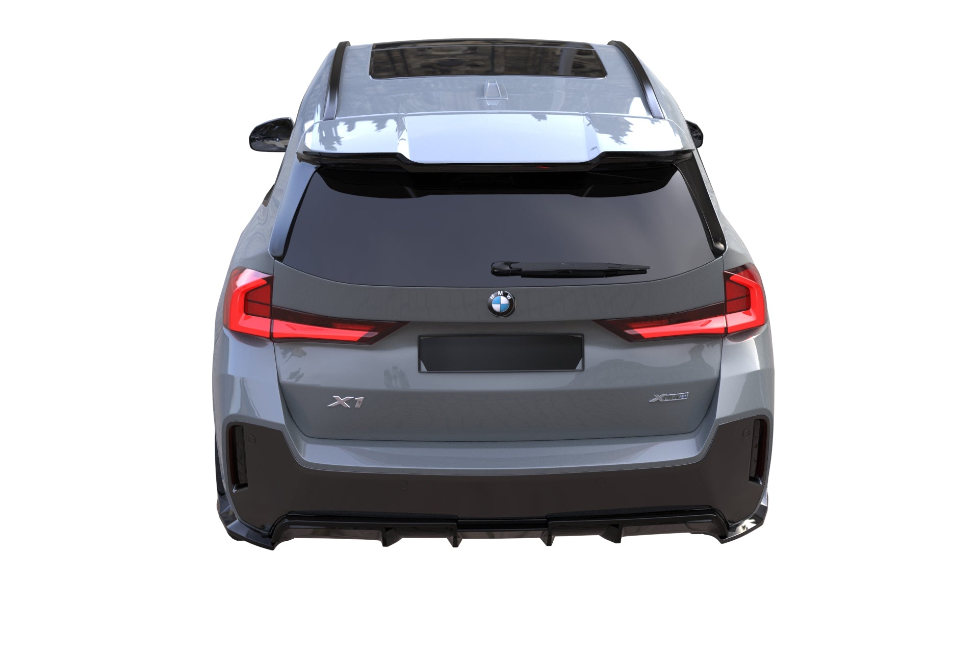 BMW X1 U11 M Sport 2022+ Parlak Siyah Body Kit Seti | Ön Lip Difüzör Flap Spoiler Marşpiyel