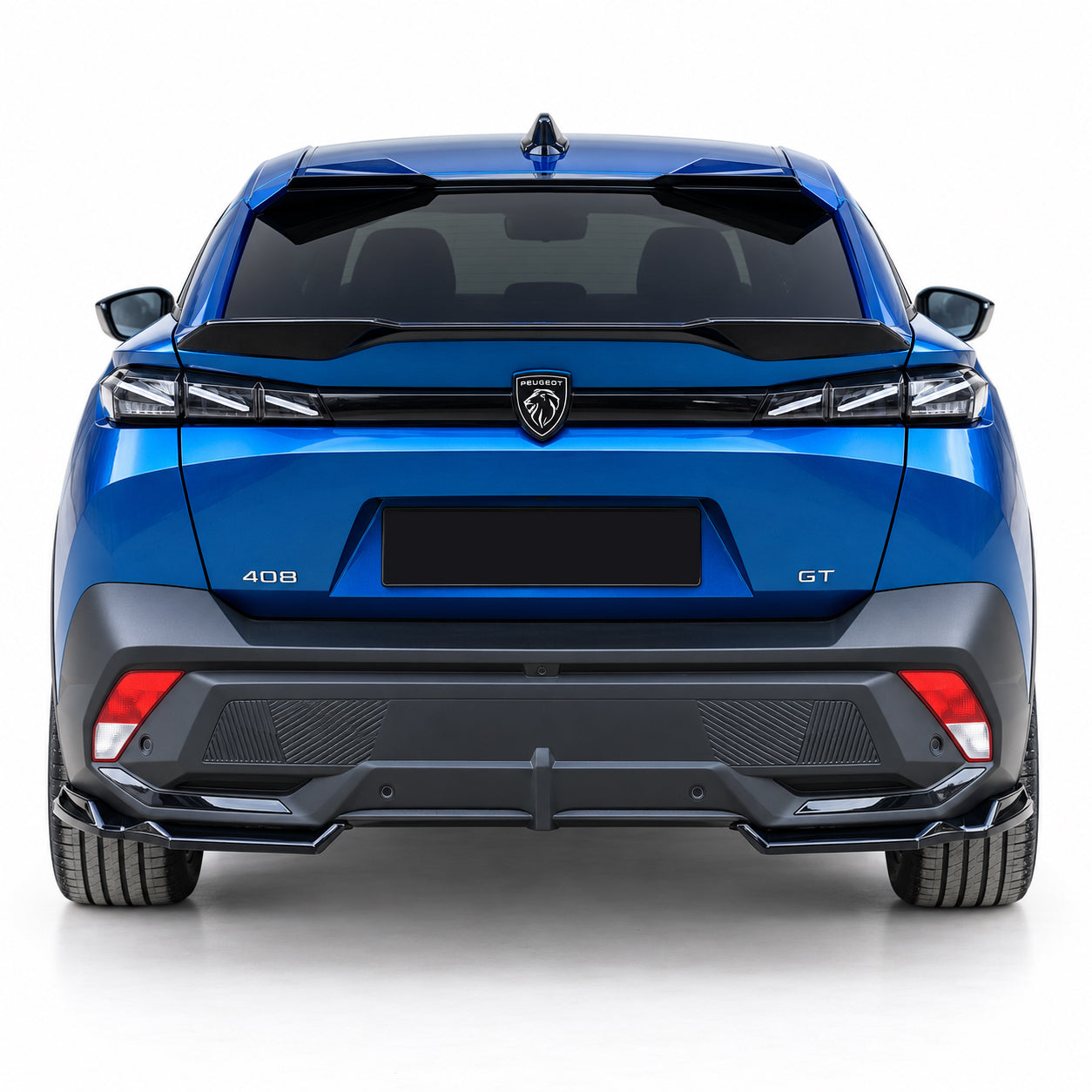 Peugeot 408 GT & Allure 2022+ Parlak Siyah Arka Flap Seti | Sportif Arka Tampon Eki