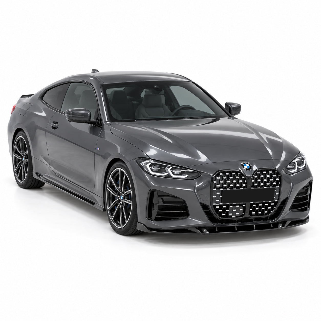 BMW 4 Serisi G22 2020+ V2 Parlak Siyah Ön Lip | Sportif Ön Tampon Eki