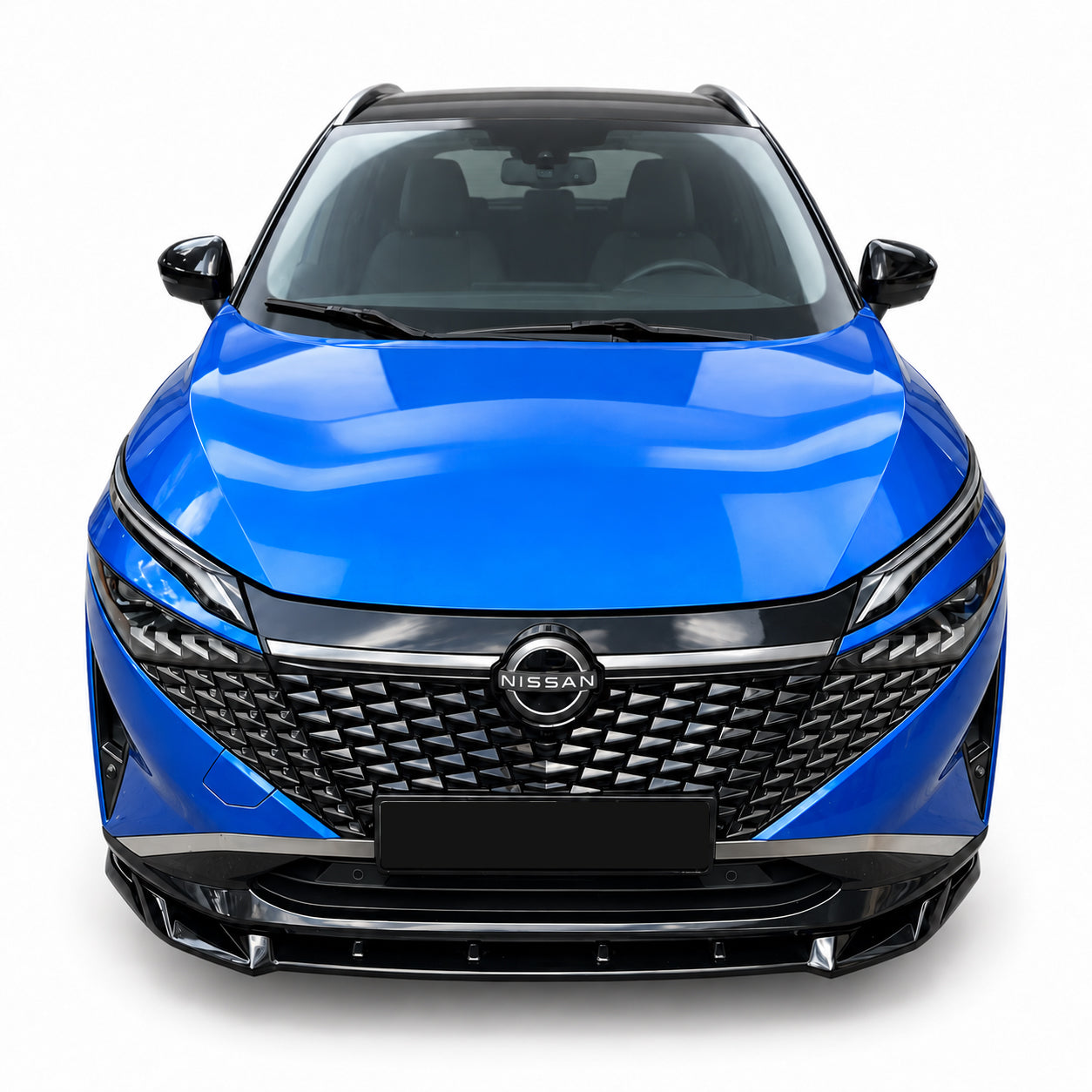 Nissan Qashqai J12 Facelift 2024+ Parlak Siyah Ön Lip | Sportif Ön Tampon Eki