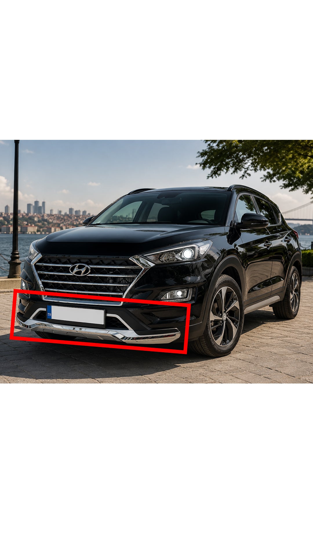 2018-2020 Hyundai Tucson Ön Tampon Koruma Difüzör İthal | Premium Ön Tampon Eki | Dayanıklı Sportif Tasarım