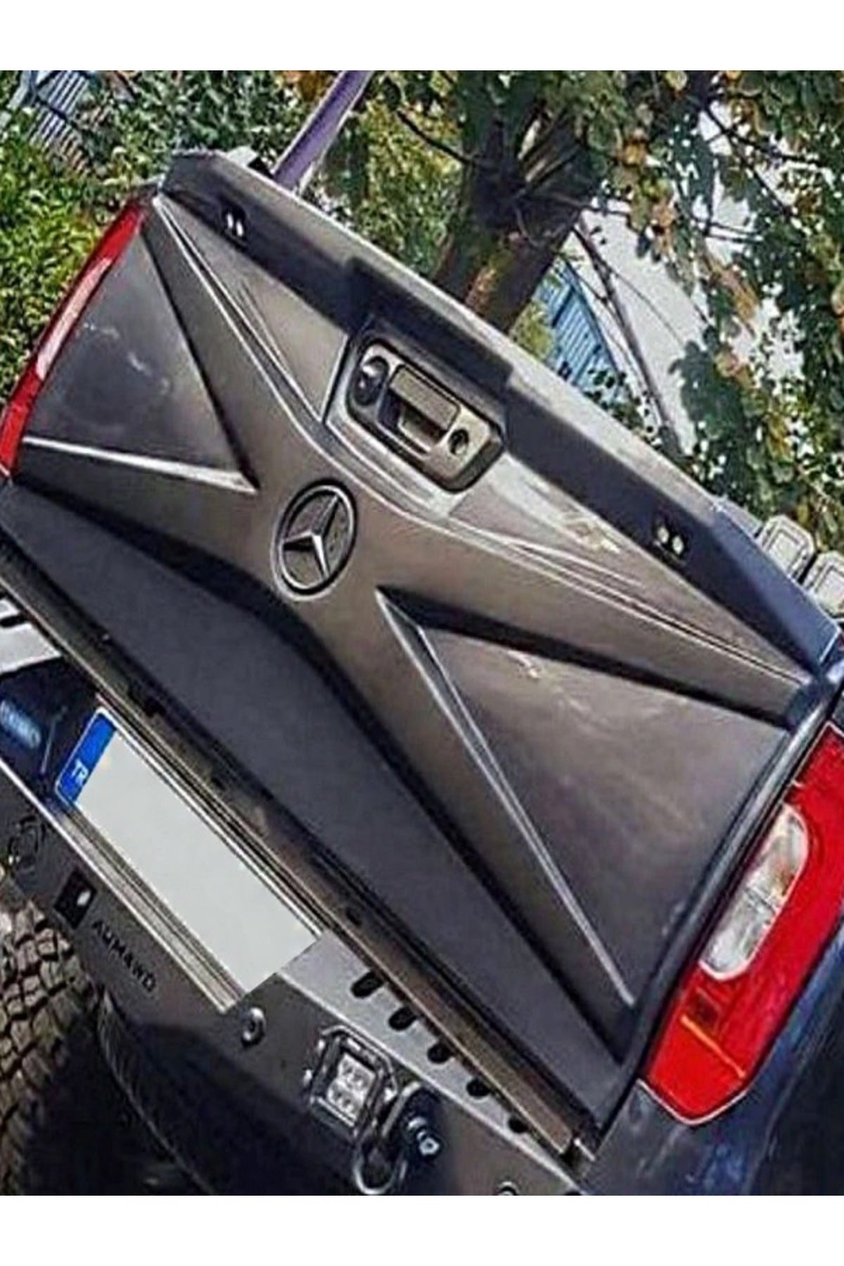 2017 Ve Üzeri Uyumlu Mercedes X Class Arka Bagaj Kaplama Kabartma Koruma Dodik